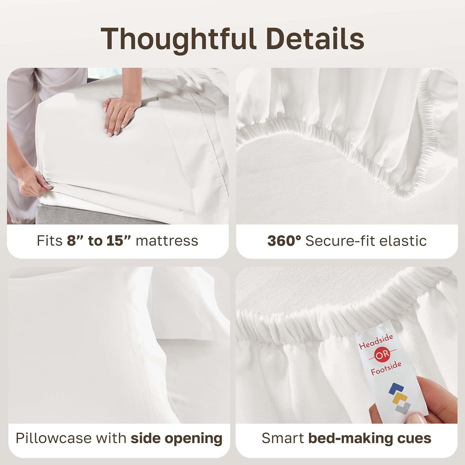 California Design Den Luxury 600 Thread Count Full Size Sheet Sets, Seafoam | 100% Cotton Sateen Backed by Good Housekeeping Seal, Soft & Smooth, 16" Deep Pocket, All-Around Elastic, Durable, Easy Care
