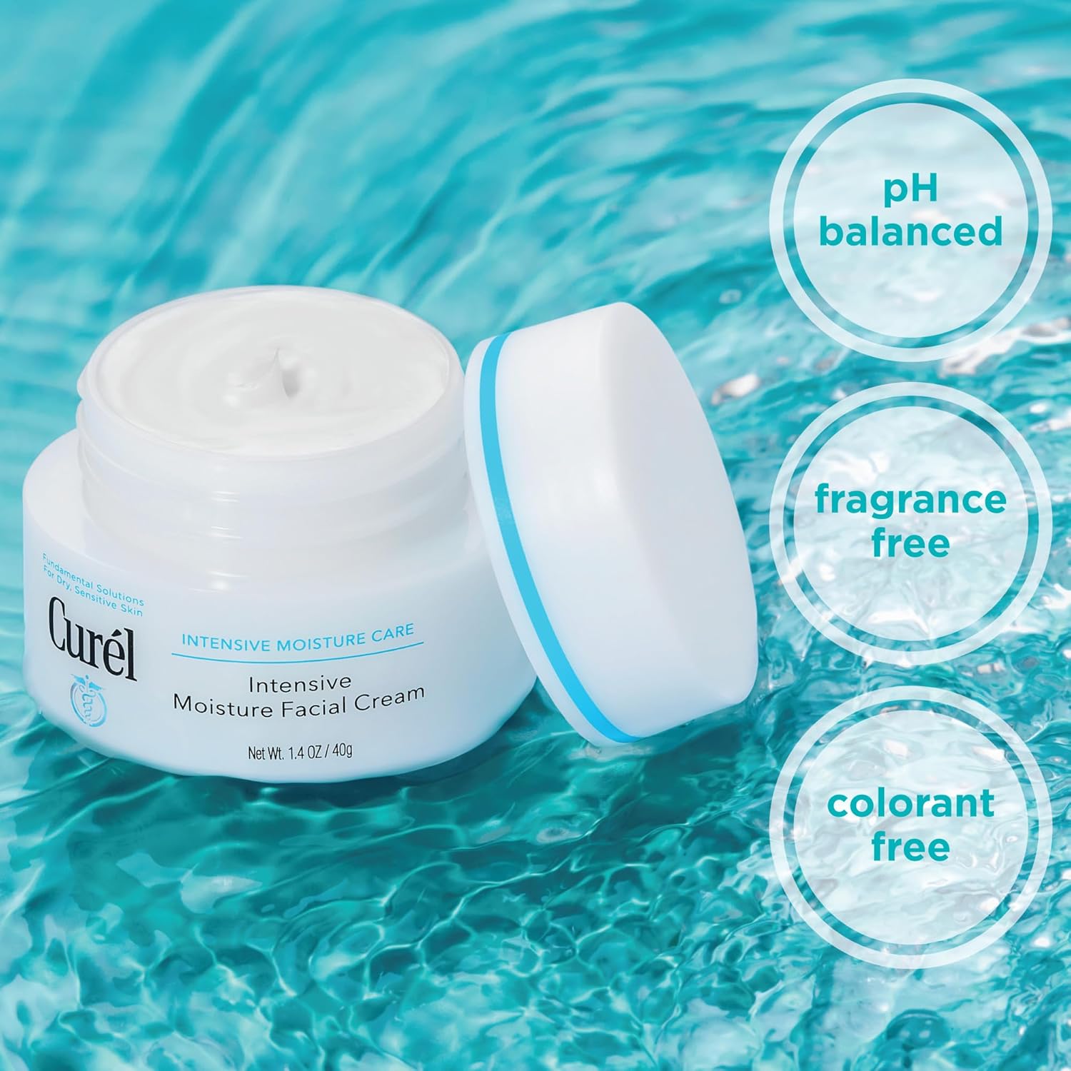 Curel Japanese Skin Care Intensive Face Moisturizer Cream, Hydrating Face Lotion for Dry to Very Dry Sensitive Skin, Anti-Aging, Fragrance-Free
