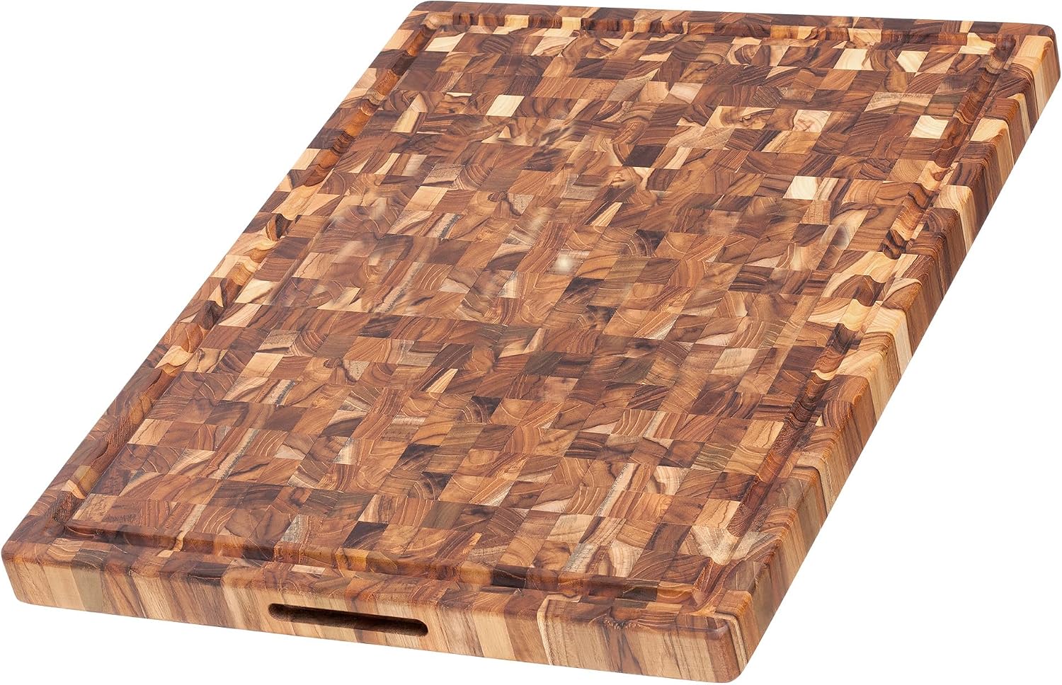 Teakhaus Butcher Block Carving Board - Large Extra Thick Cutting Board with Juice Groove - Holiday Gift Ideas for Men and Women - Gift-Ready End Grain Wood, Knife Friendly - FSC Certified