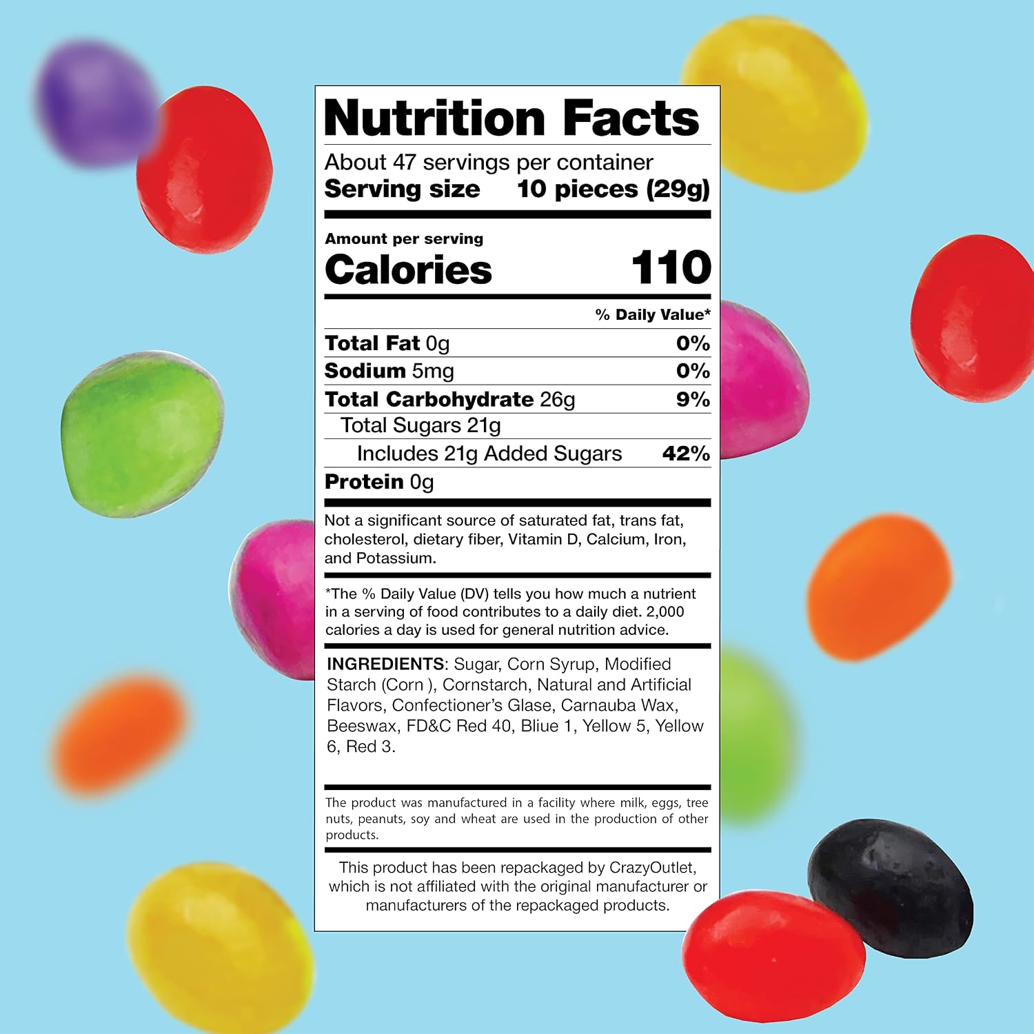 Jelly Beans, Assorted Fruit & Licorice Flavors - 3 Lb Pack