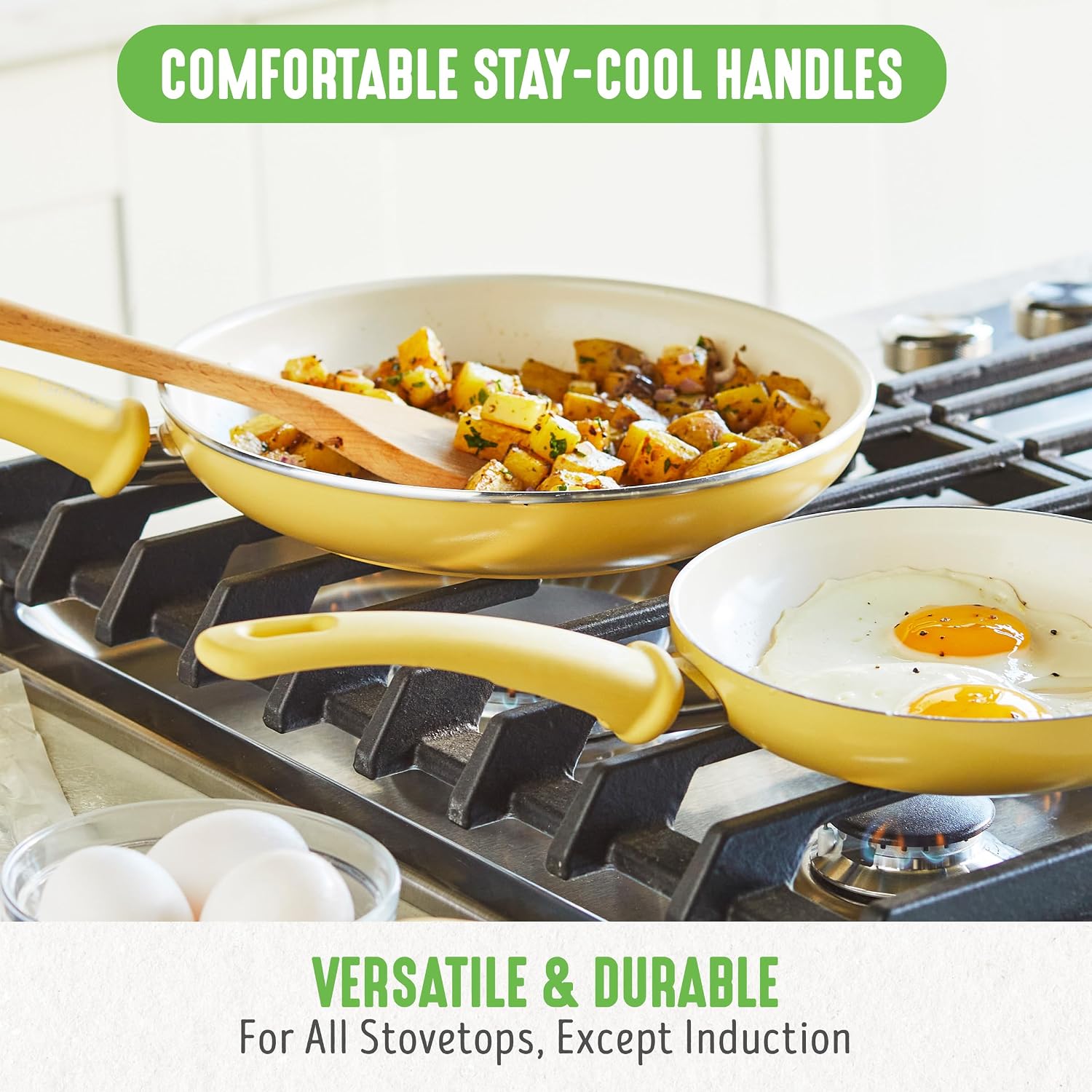 GreenLife Soft Grip Healthy Ceramic Nonstick, 15 Piece Cookware Pots and Pans Set, Induction, PFAS-Free, Dishwasher Safe, Turquoise