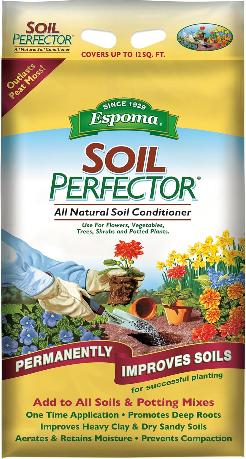 Espoma Soil Perfector Permanently Improves All Soils. A Simple One Time Application Prevents Compaction and Promotes Plant Root Growth. 30 lb. Bag ~