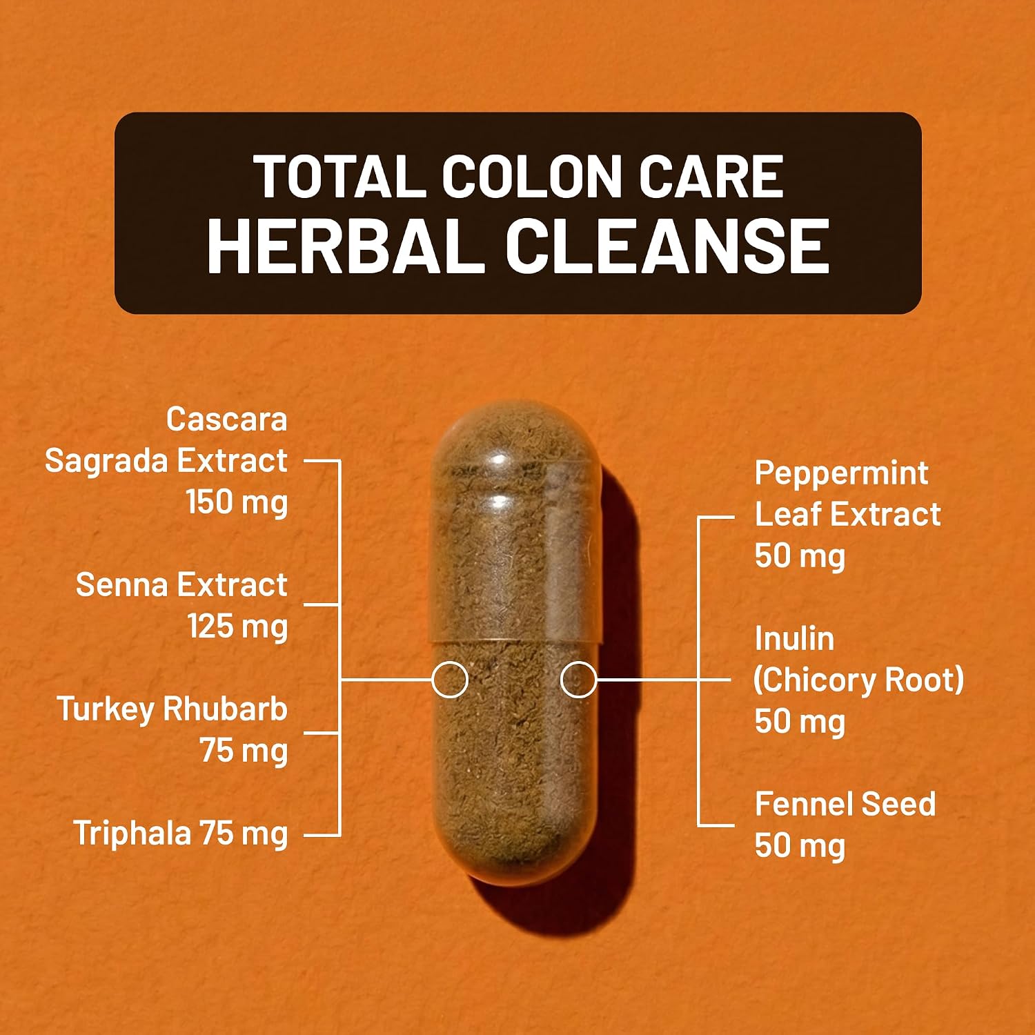 Naturewise Total Colon Care Herbal Cleanse - With Prebiotics, Botanicals, & Antioxidants - for Regular Bowel Movement, Digestion, Gut Health - Vegan