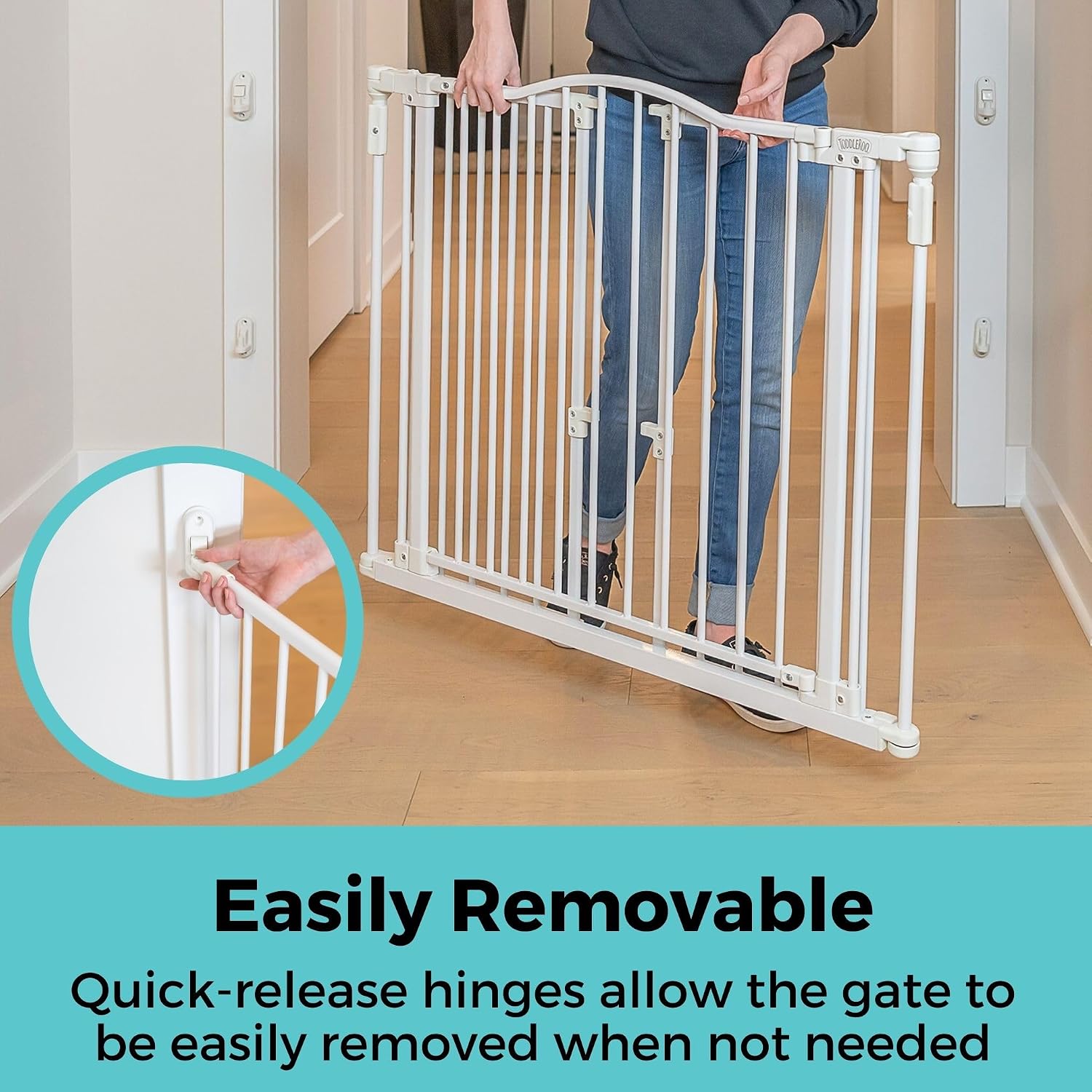 Toddleroo by North States - Deluxe Décor Safety Gate: Hardware Mounted Extra Wide Metal Baby Gate - Adjustable Child Gate - 38.3 to 72 Inches Wide - 30 Inches Tall - Matte Bronze