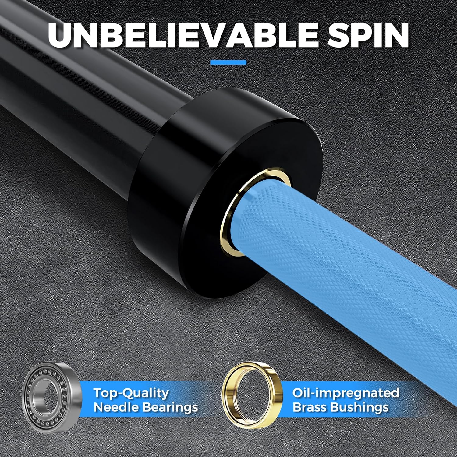 7FT Alloy Steel Olympic Barbell, 1500LB 45LB