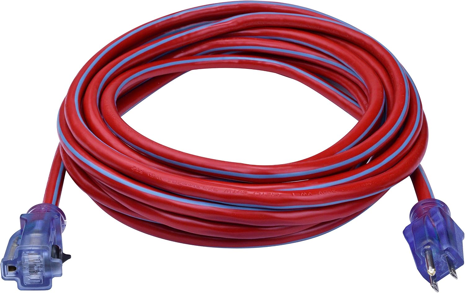 Prime KCPL507825 12/3 SJTW Locking Cord, Red and Blue, 25-Feet
