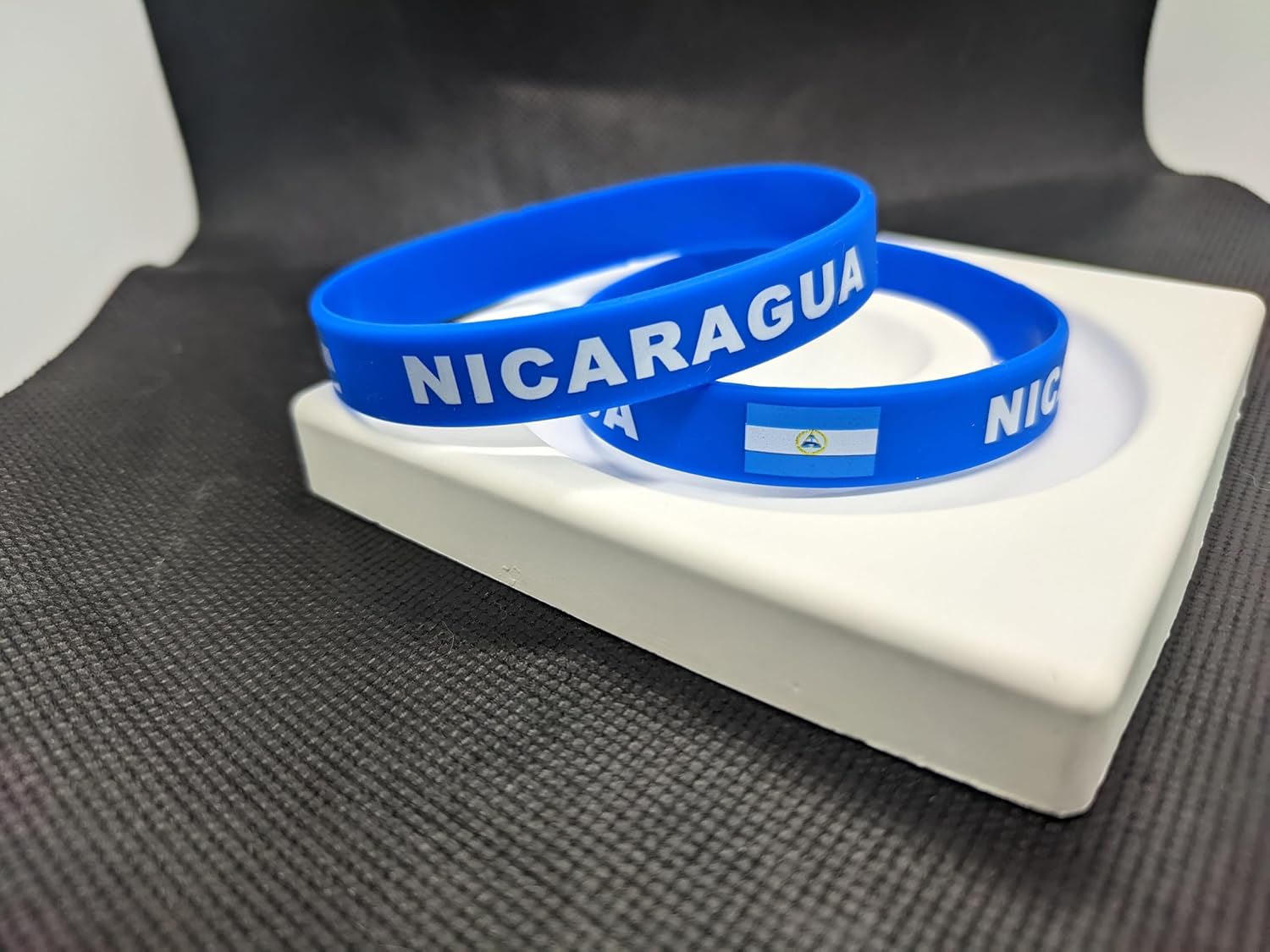 4 Nicaragua Flag Silicone Bracelets, Outdoor Sports Wristbands, Nicaragua Travel Souvenirs Casual Accessories