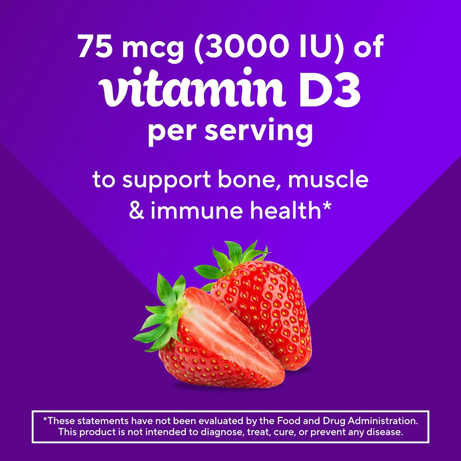 Vitafusion Vitamin D3 Gummies | 75 mcg | 120 Adult Gummy Vitamins