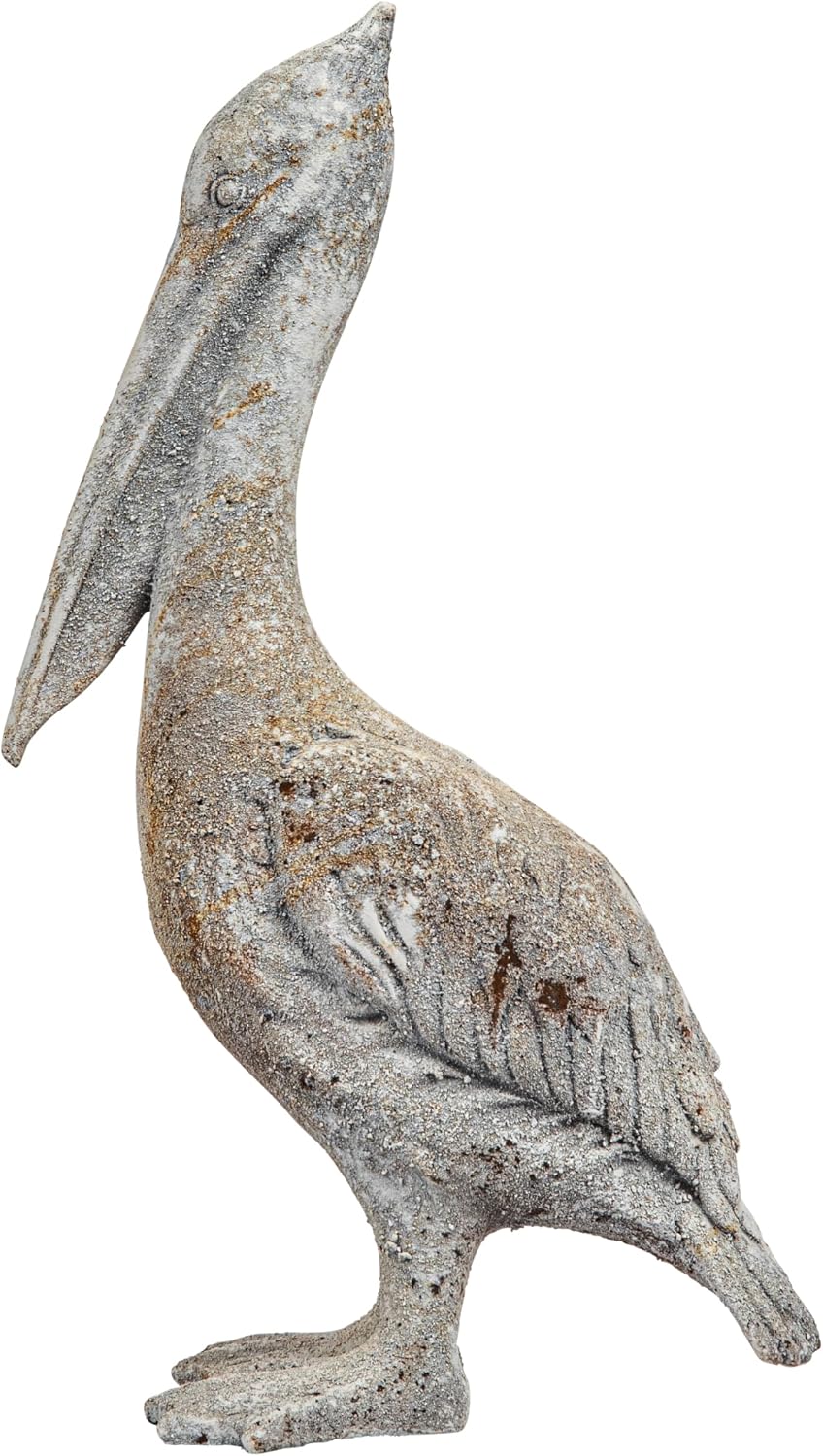 Creative Co-Op Resin Pelican with Distressed White Finish