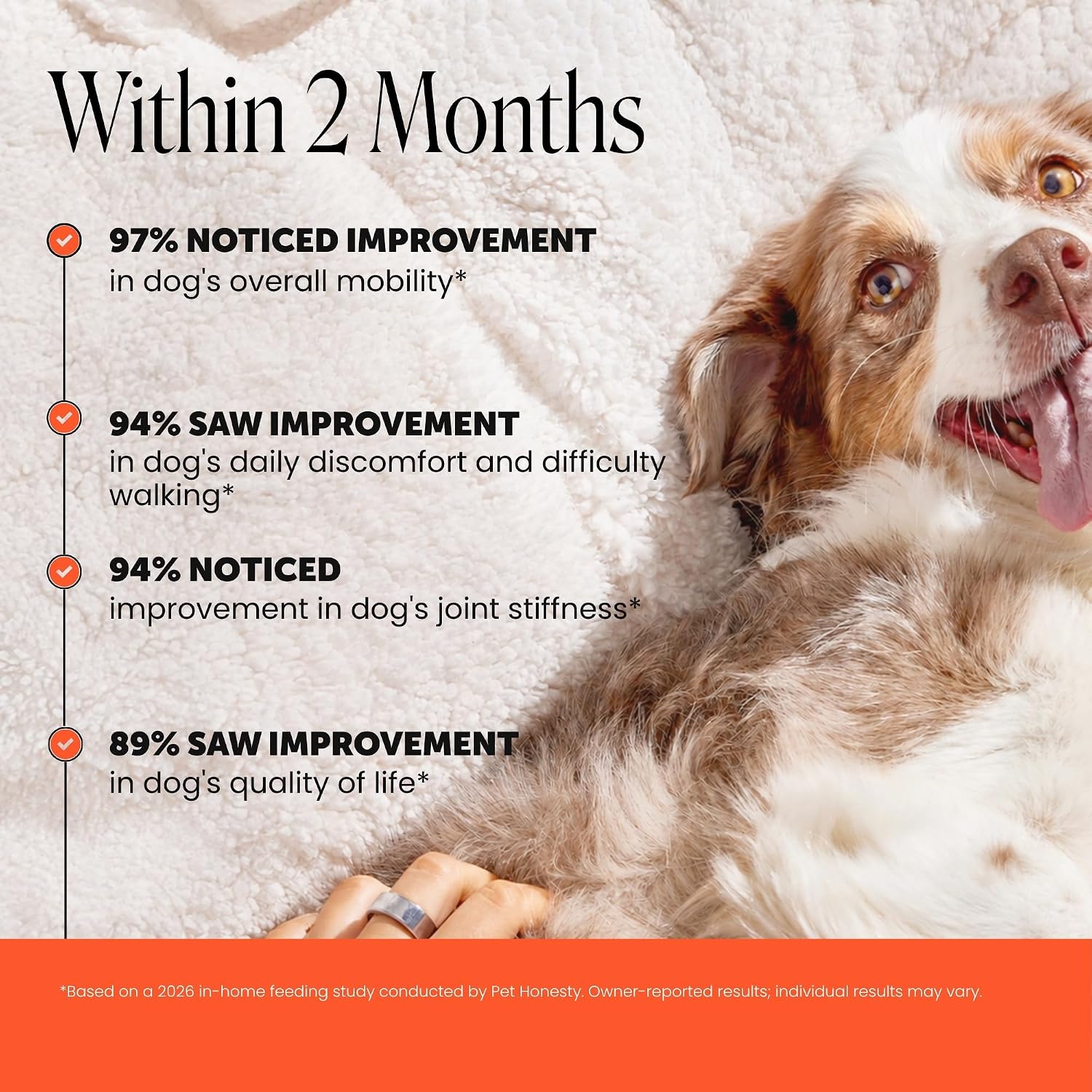 Hip + Joint Supplement for Dogs with Glucosamine Chondroitin - MSM, Turmeric & Collagen Soft Chews - Joint Function, Stiffness, and Mobility Support, May Reduce Occasional Discomfort (Chicken, 90 Ct)