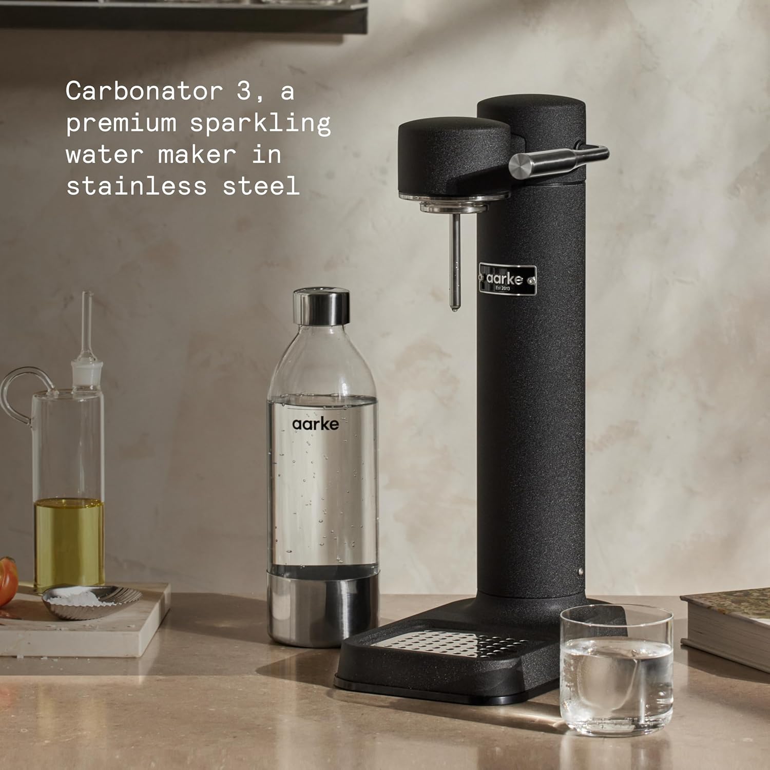 Aarke Carbonator 3 - Premium Sparkling Water Maker, Matte Black