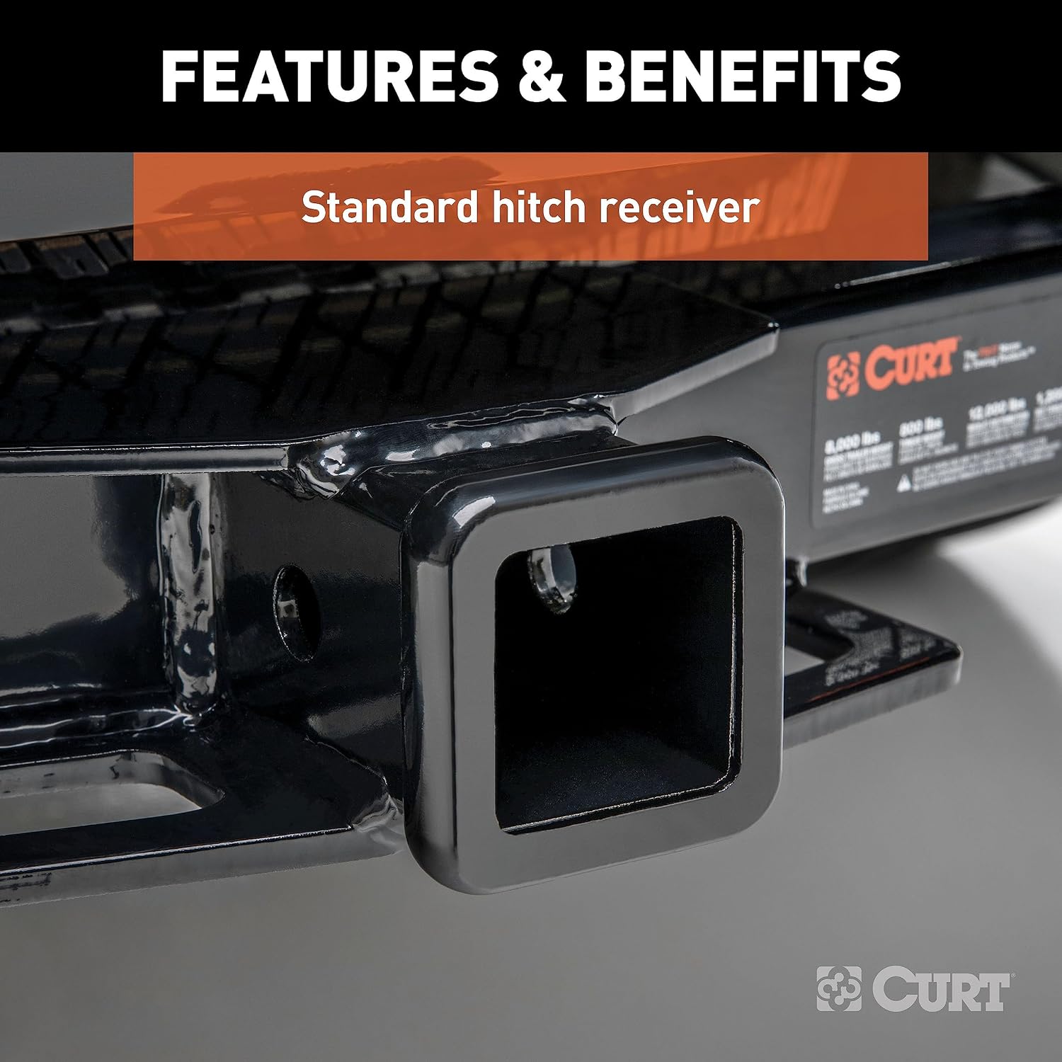 CURT 13415 Class 3 Trailer Hitch, 2-Inch Receiver