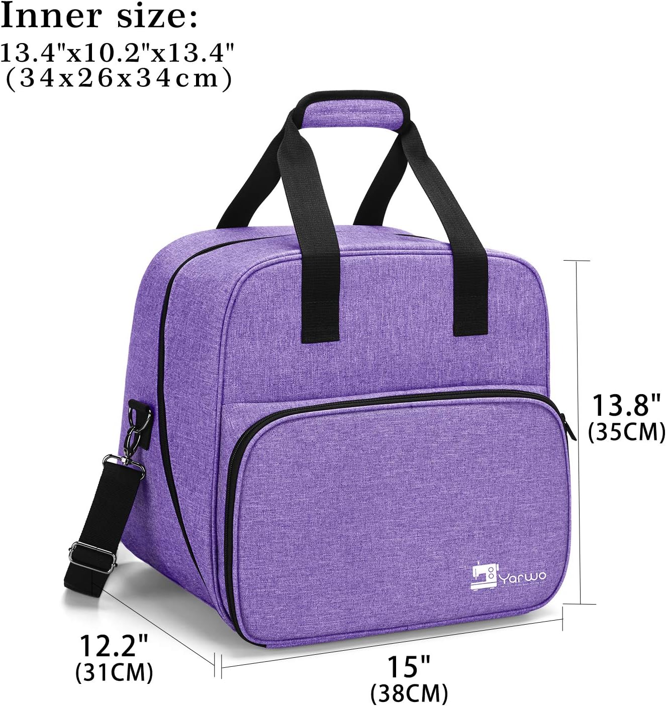 Yarwo Serger Machine Carrying Case for Universal Overlock Sewing Machine