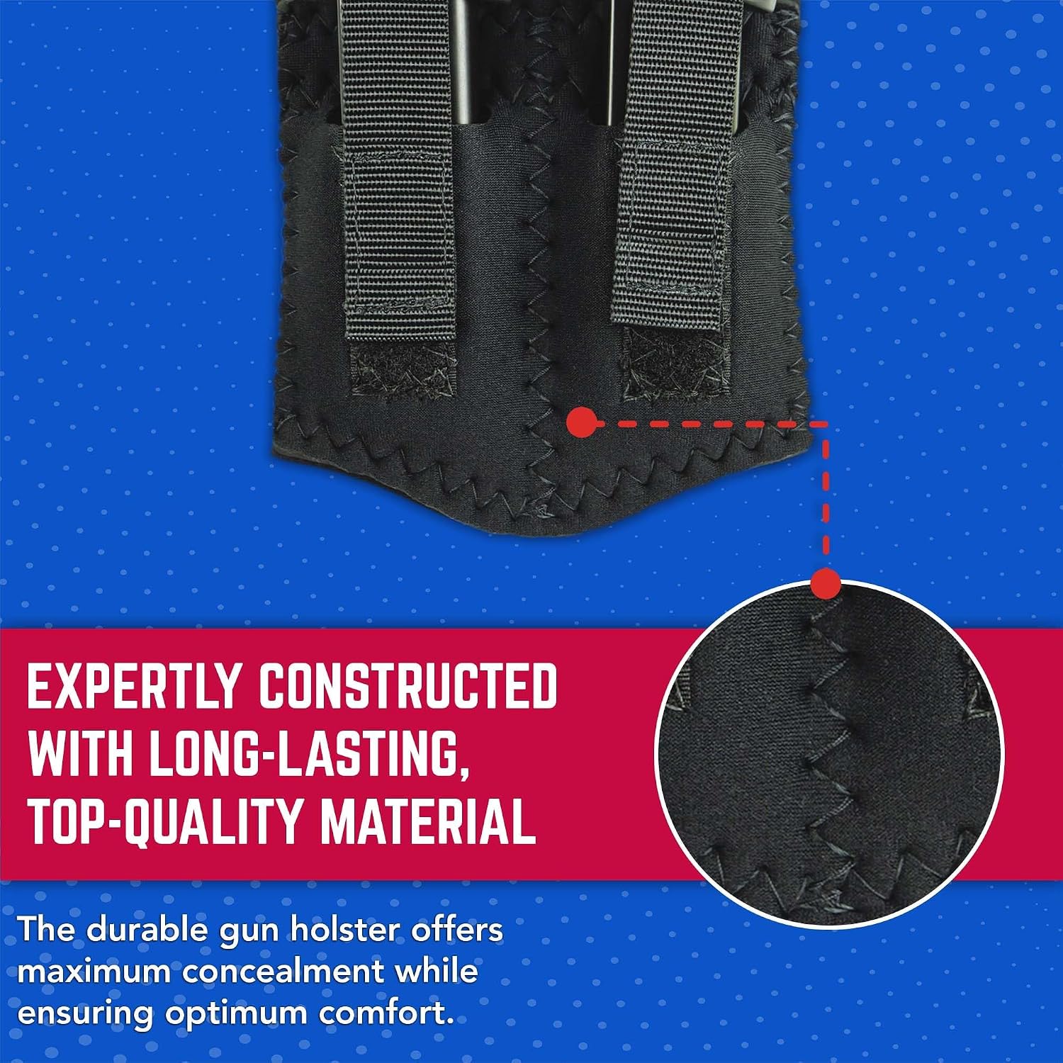 Desantis Neoprene Ankle Double Magazine - Ambidextrous, Black | Fits Most Standard 9MM/40CAL Magazines, Concealed Ankle Magazine Holster