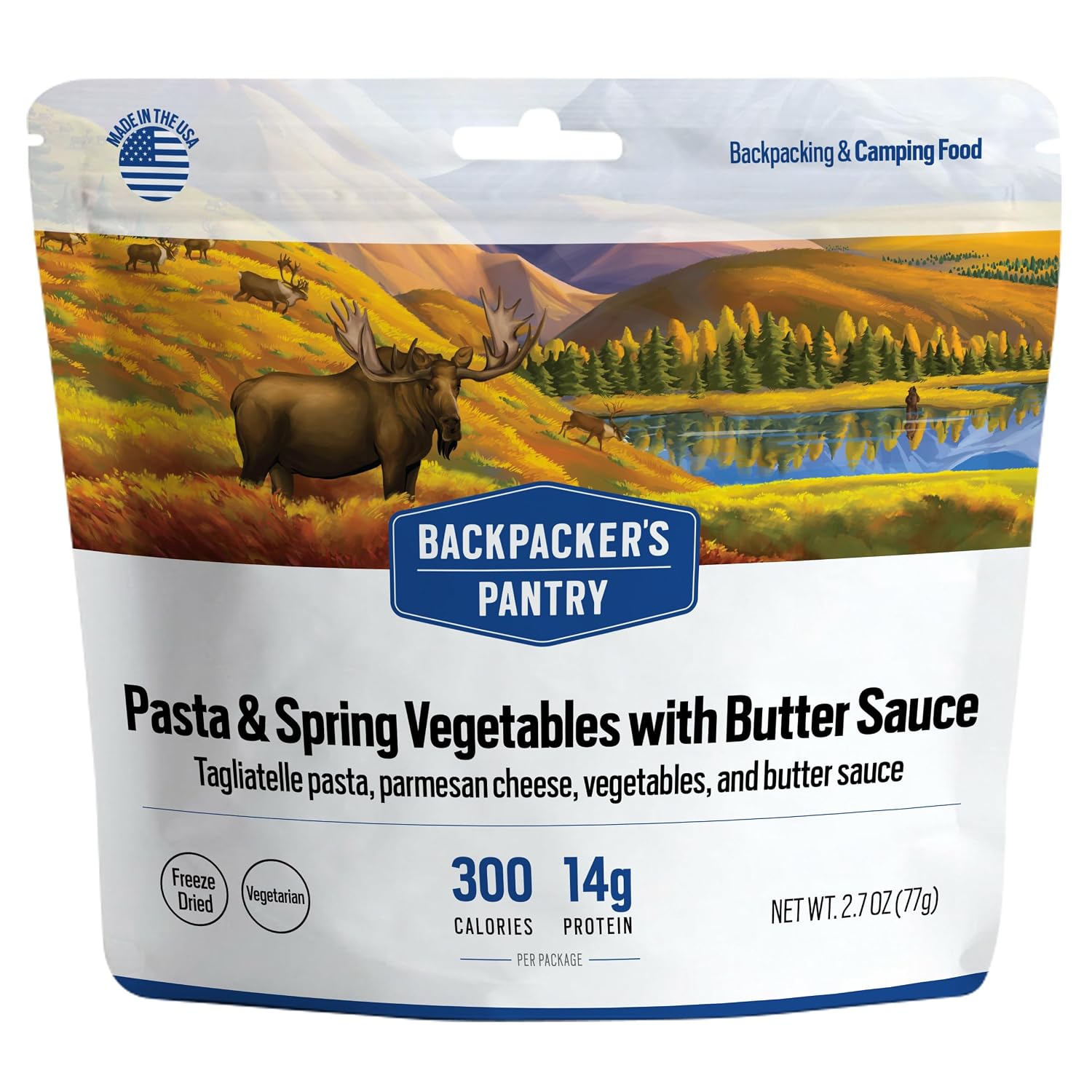 Backpacker's Pantry Lasagna | 1-Pack | 29g Protein | 620 Cal | Vegetarian, Nut Free | Made in the USA | Freeze Dried Meal & Camping Food