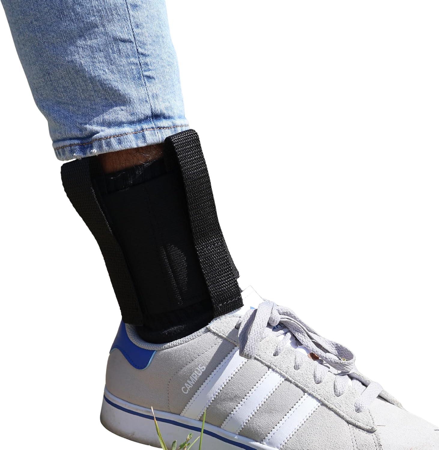 2 Magazine Ankle Holster with Padded Neoprene - CCW Concealed Carry Mag Ankle Holster - Single Stacked or Double Stacked, Black