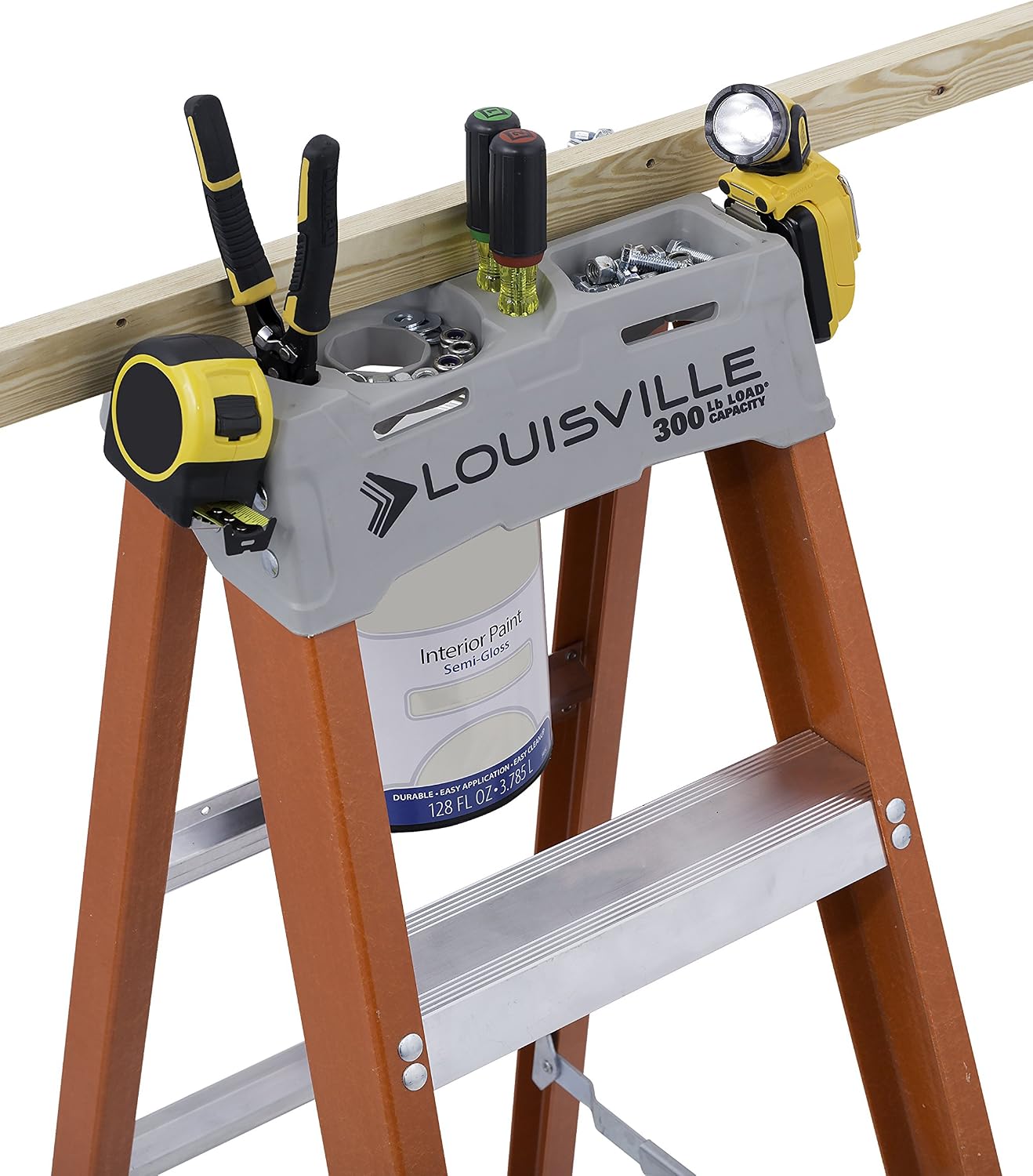 Louisville Ladder 2-Foot Fiberglass Step Stool Industrial, 300-Pound Load Capacity, Type IA, FS1502