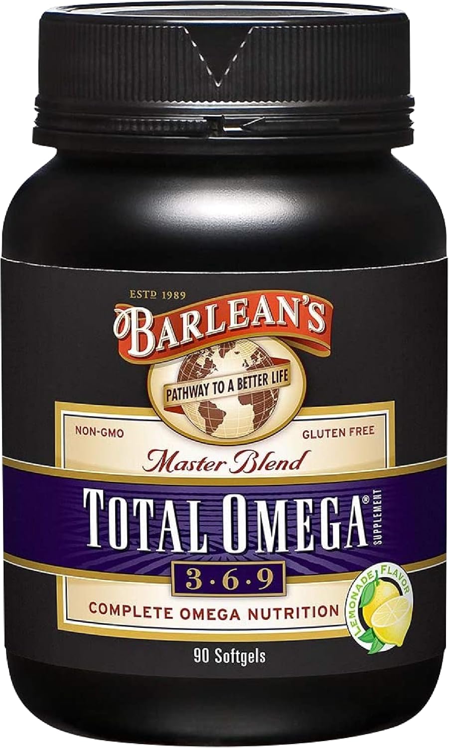 Barlean's Total Omega 3 6 9 Orange Crème Liquid Fish Oil Supplement with Borage and Flaxseed Oil, 2,400 mg of Omegas EPA and DHA Plus GLA for Joint and Heart Health, 8 oz | Fish, borage & flax oils, EPA DHA ALA GLA omegas, Burpless, Non-GMO, Gluten-free,…