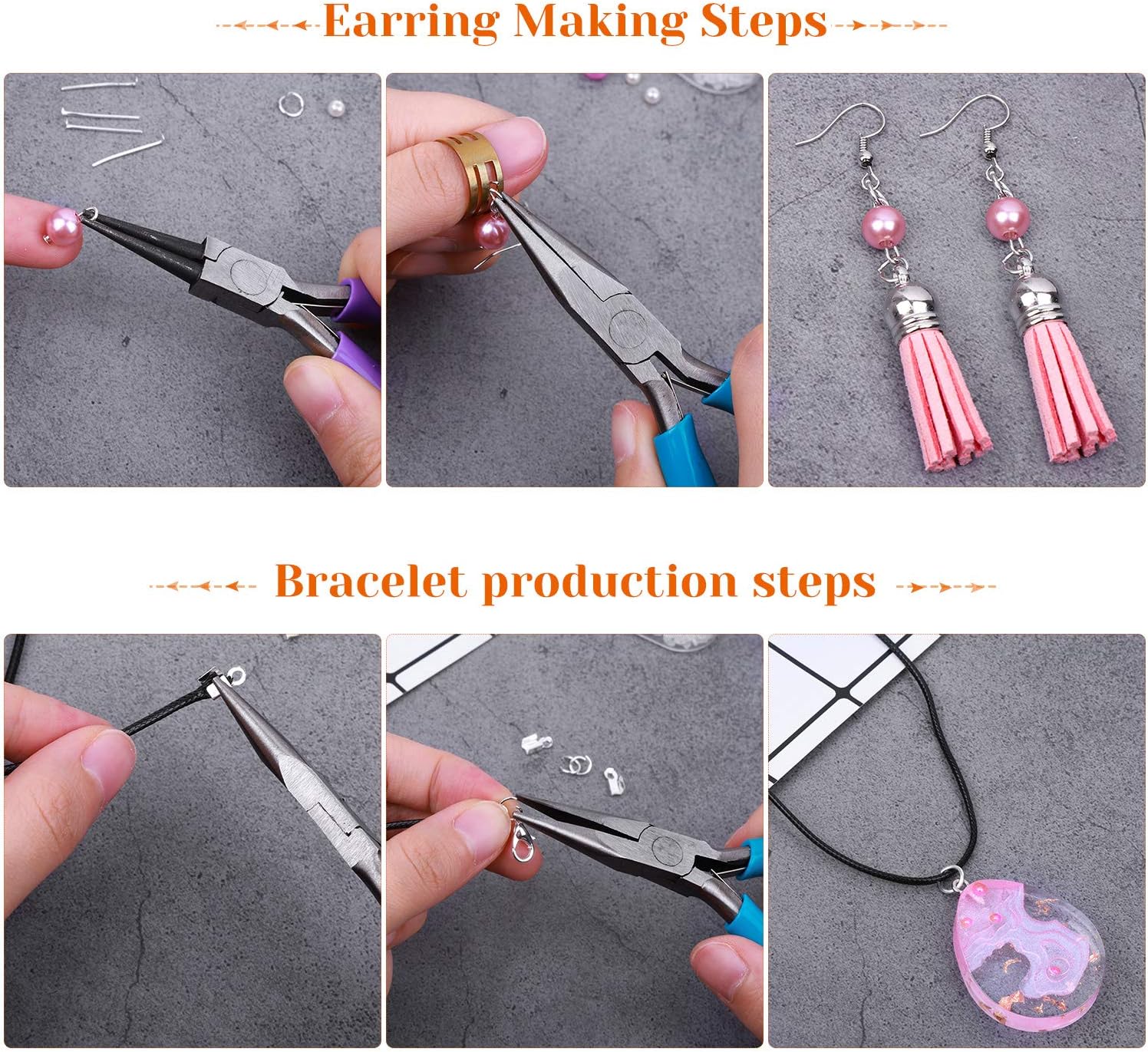 PAXCOO Jewelry Making Supplies Kit, Jewelry Making Kit with Jewelry Making Tools, Jewelry Wires and Jewelry Findings for Jewelry Making