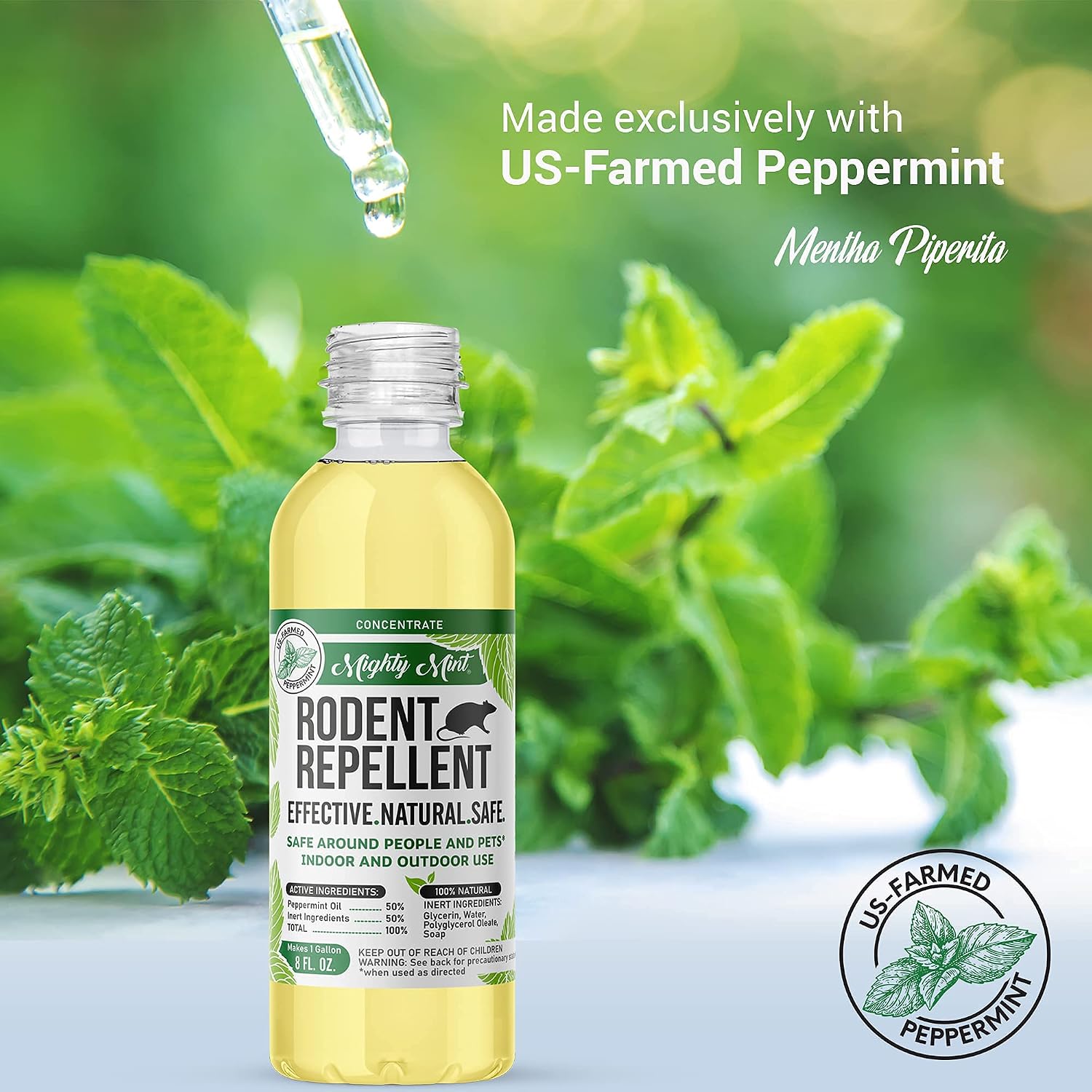 Mighty Mint Peppermint Oil Rodent Repellent Spray, 16 oz