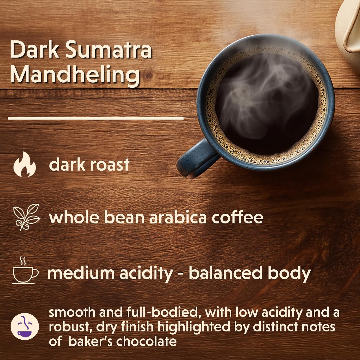 Coffee Bean Direct French Roast Papua New Guinea, Whole Bean, 5lb Bag | Dark Roast, Single Origin Arabica Coffee Beans
