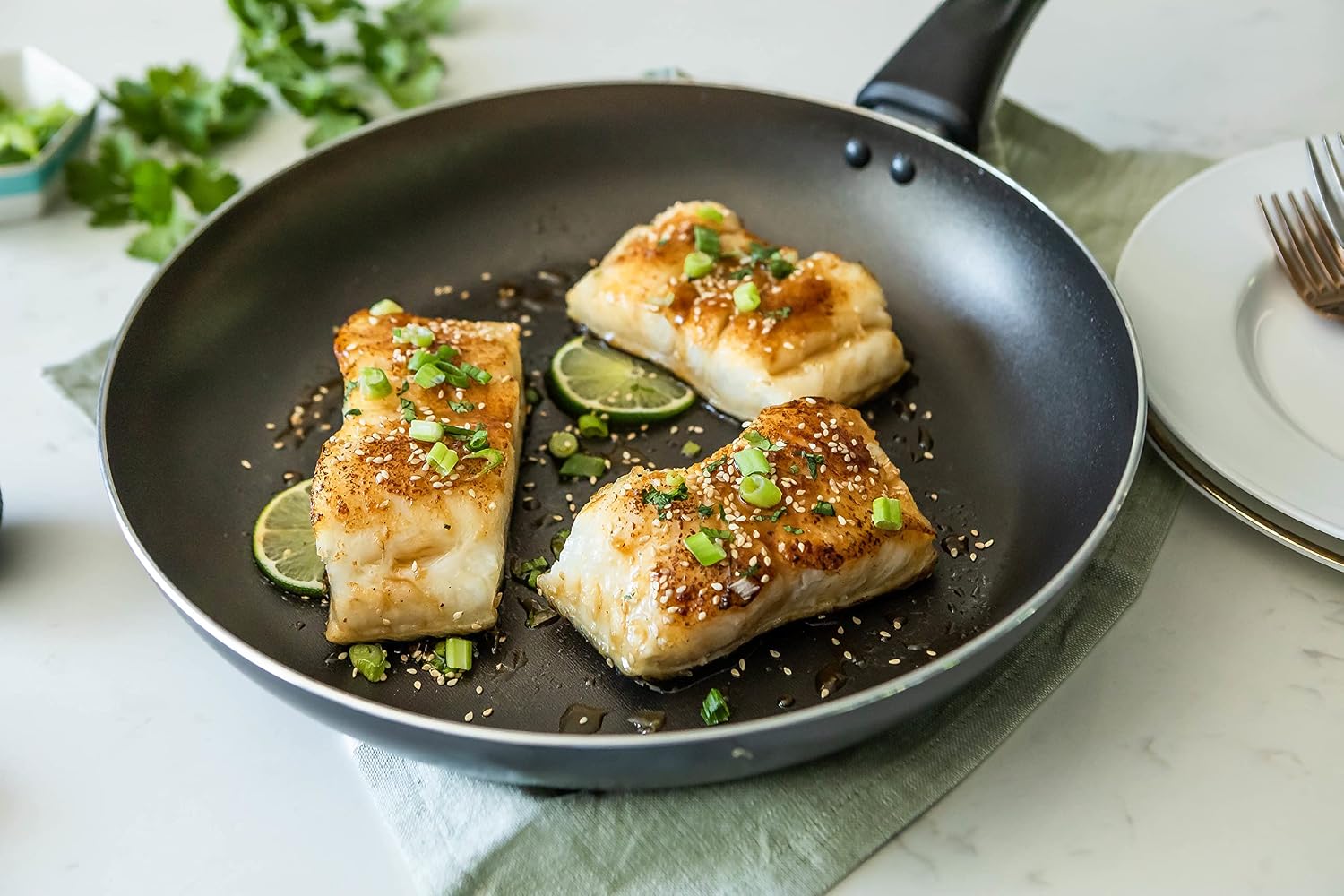 GoodCook Nonstick Sauté Pan, 10 Inch, Black