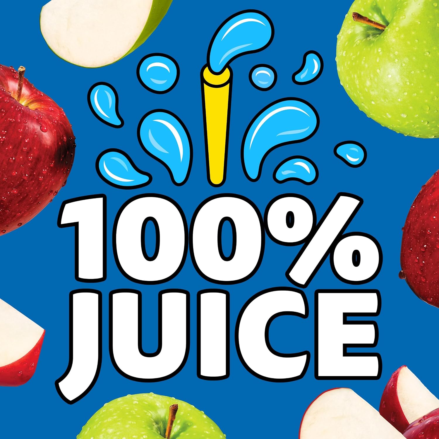 Capri Sun 100% Juice from Concentrate, 10 Pouches Apple Juice, 6 fl oz | for School Lunches and On-the-Go Hydration, All Natural Ingredients, No Artificial Colors, Flavors Or Preservatives