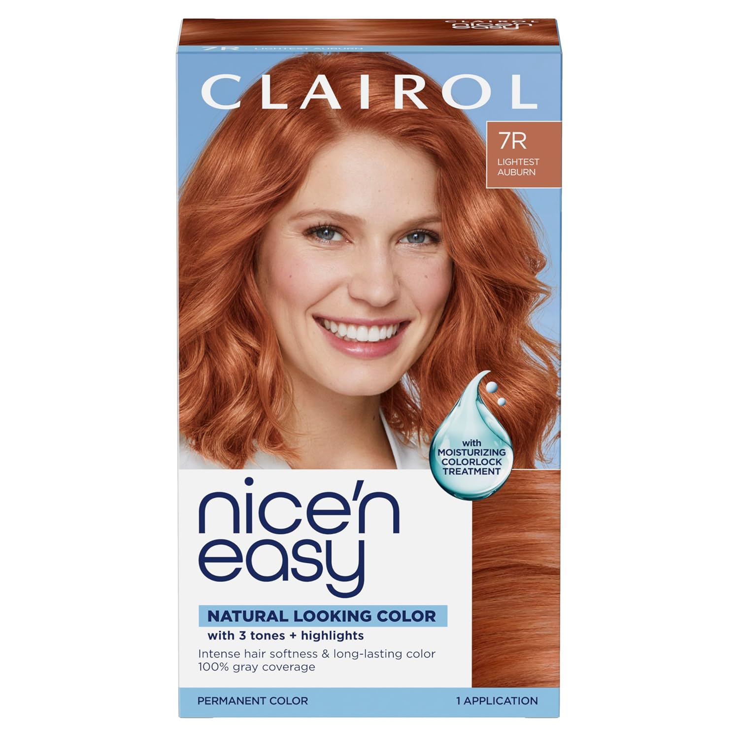 Clairol Nice'n Easy Permanent Hair Dye, 6A Light Ash Brown | Pack of 3