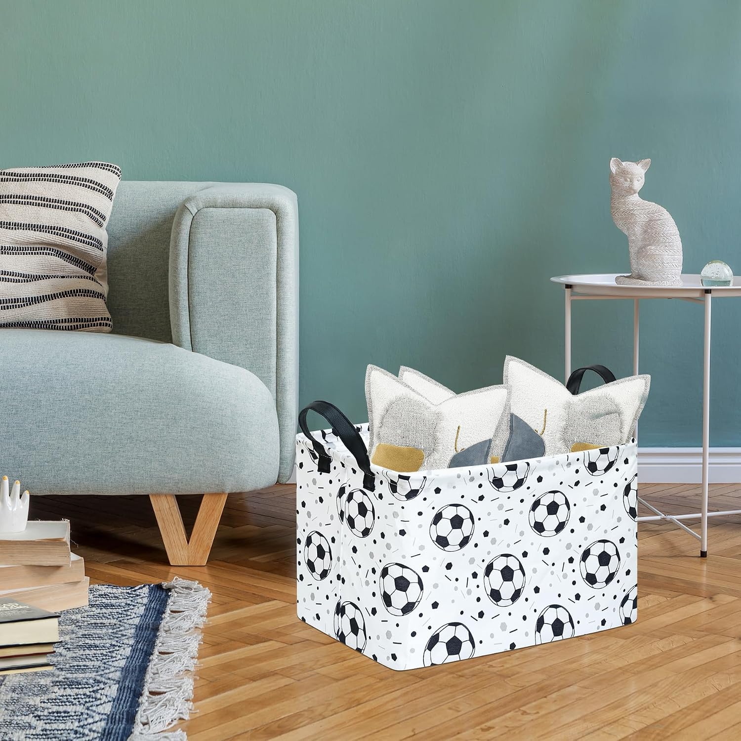 MAIZMZ Rectangular Storage Basket Collapsible Organizer Bin Waterproof Toy Box for Organizing Home/Dorm/Kitchen/Pet/Office/Closet/Shelf/Gift Baskets