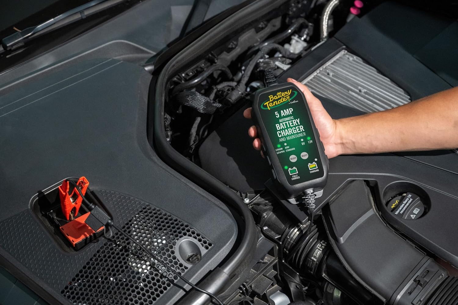 Battery Tender 5 AMP 12V Battery Charger and Maintainer - Automotive Smart Automatic Battery Charger for Cars SUVs and Trucks -Lead Acid, AGM, Gel