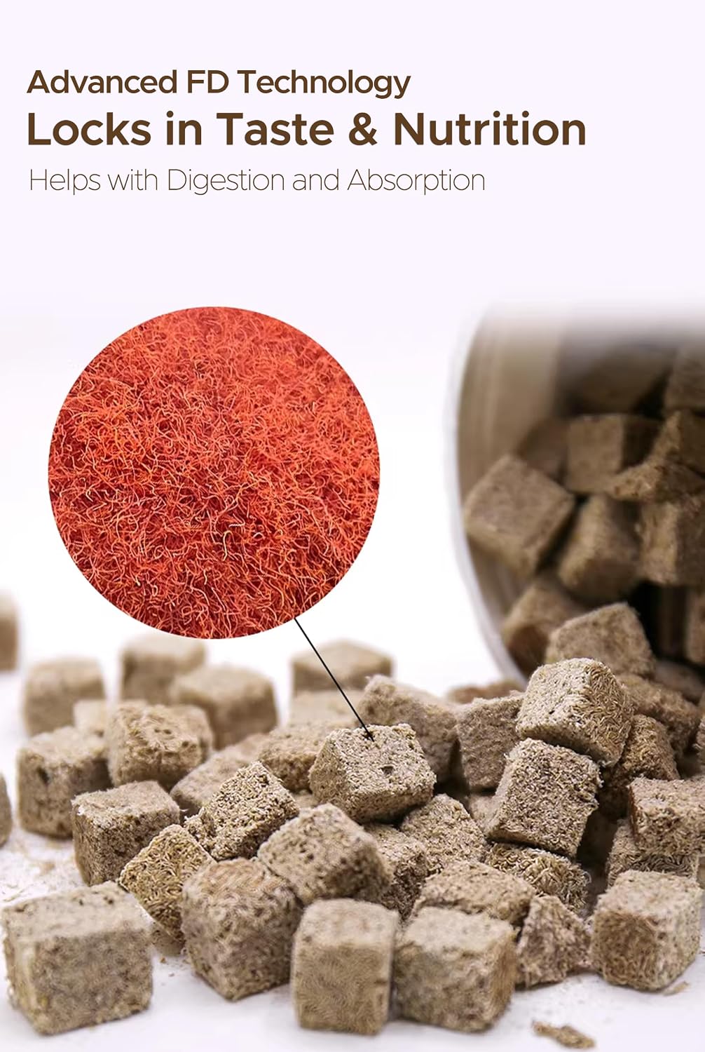 Brine Shrimp Cubes All Natural Tropical Fish Food for Small to Medium Sized Saltwater & Freshwater Fish - Betta Guppy Discus Cichlids Discus Goldfish Angel Fish