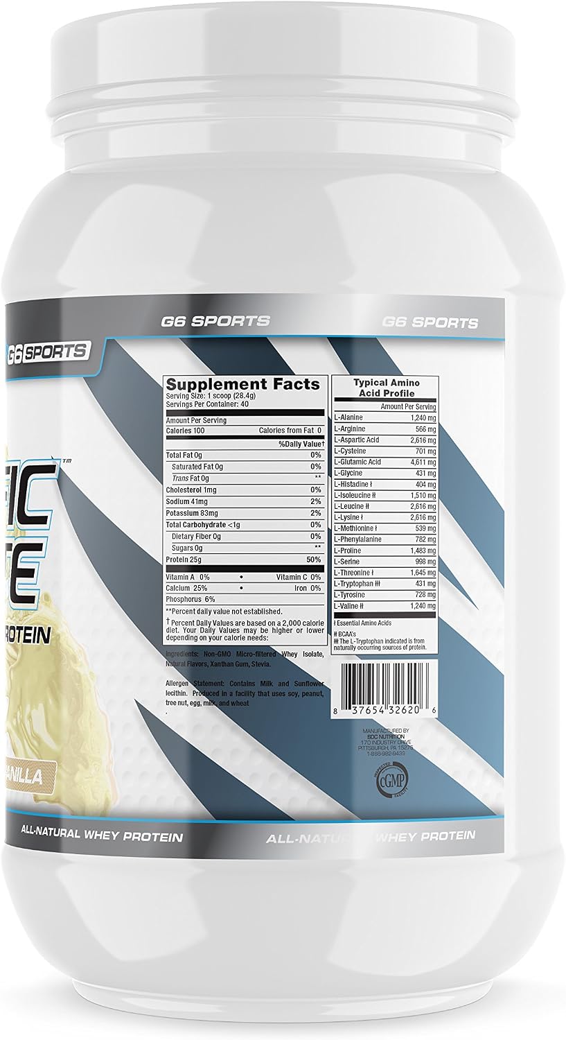 Nutrition Prolific Isolate All Natural Whey Protein Isolate (Gluten Free, Lactose Free, Stevia Sweetened, 25g Protein, 100 Calories) – 2.5lb Jar – Chocolate