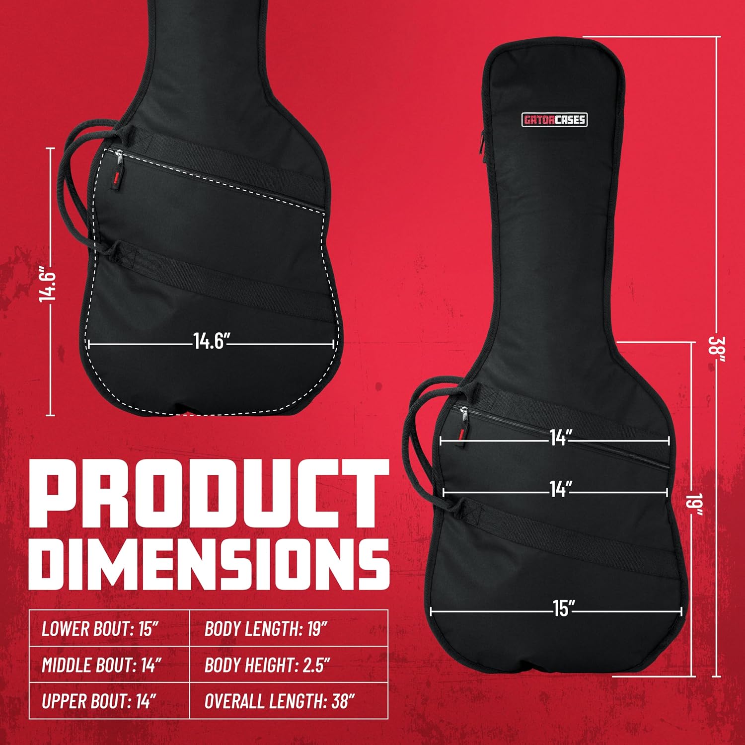 Gator Cases Foam Padded Guitar Gig Bag for Extreme Style Guitar Bodies, Fits Flying V, Explorer, Warlock, and More, up to 47.5" in Length (GBE-EXREME)