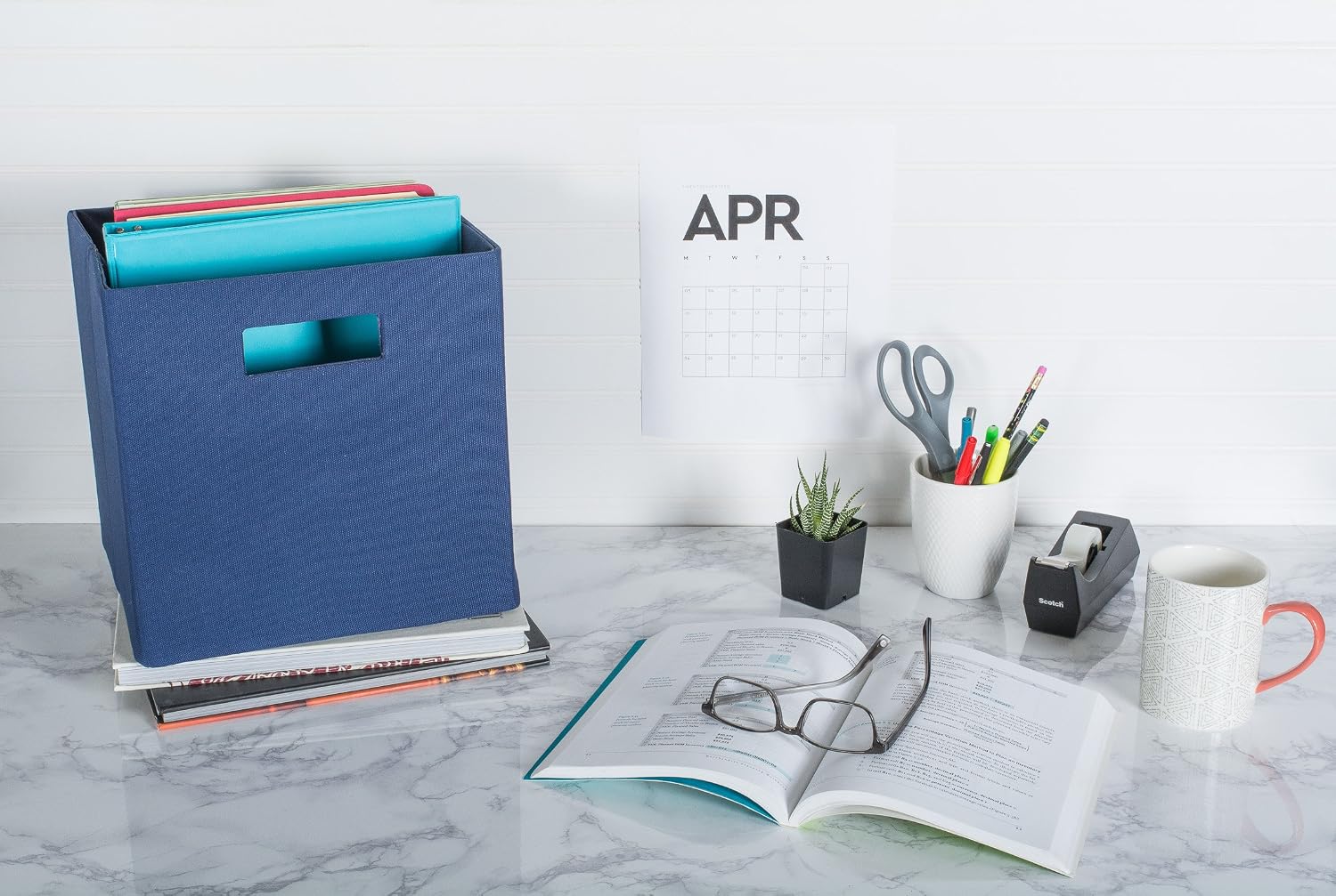 DII Fabric Storage Cube Organizer Bin 13x13x13 Foldable, Teal