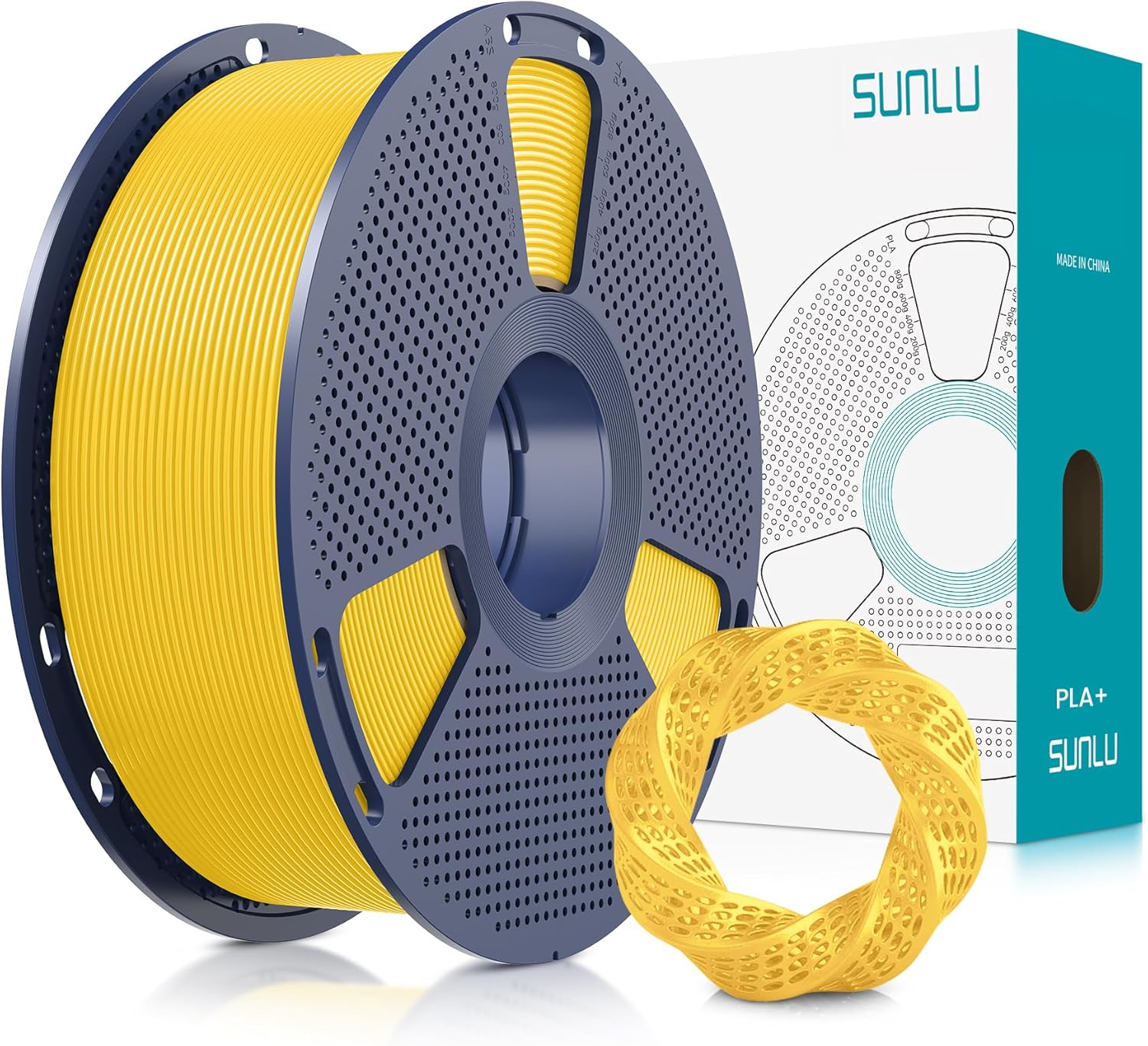 SUNLU PLA Plus Filament 1.75mm White 1KG