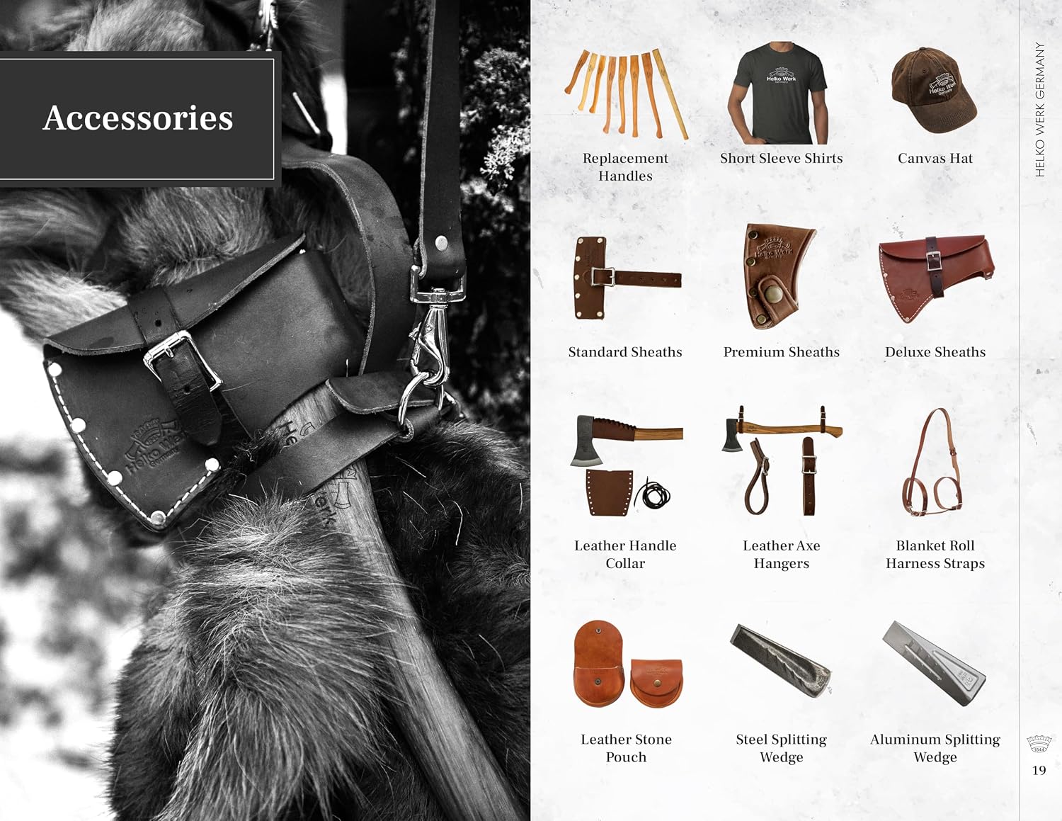 1844 Helko Werk Germany Classic Expedition Felling Axe (10497) | Made in Germany Large Felling Axe for Heavy Duty Felling Trees Cutting Wood and Timber Head 4.5lb, Handle 35 inches