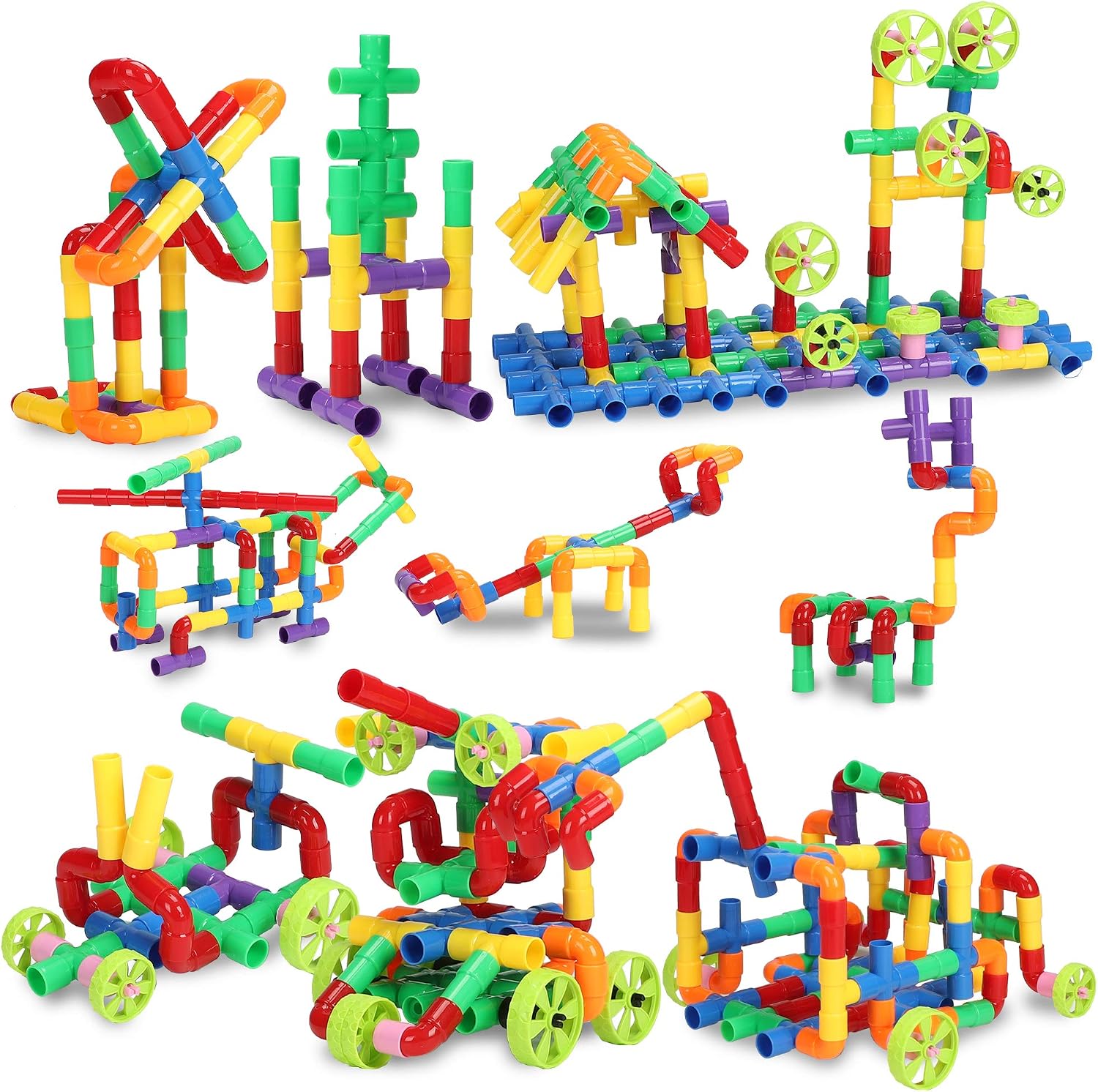 STEM Building Blocks Toy for Kids, Educational Toddlers Preschool Brain Toy Kit
