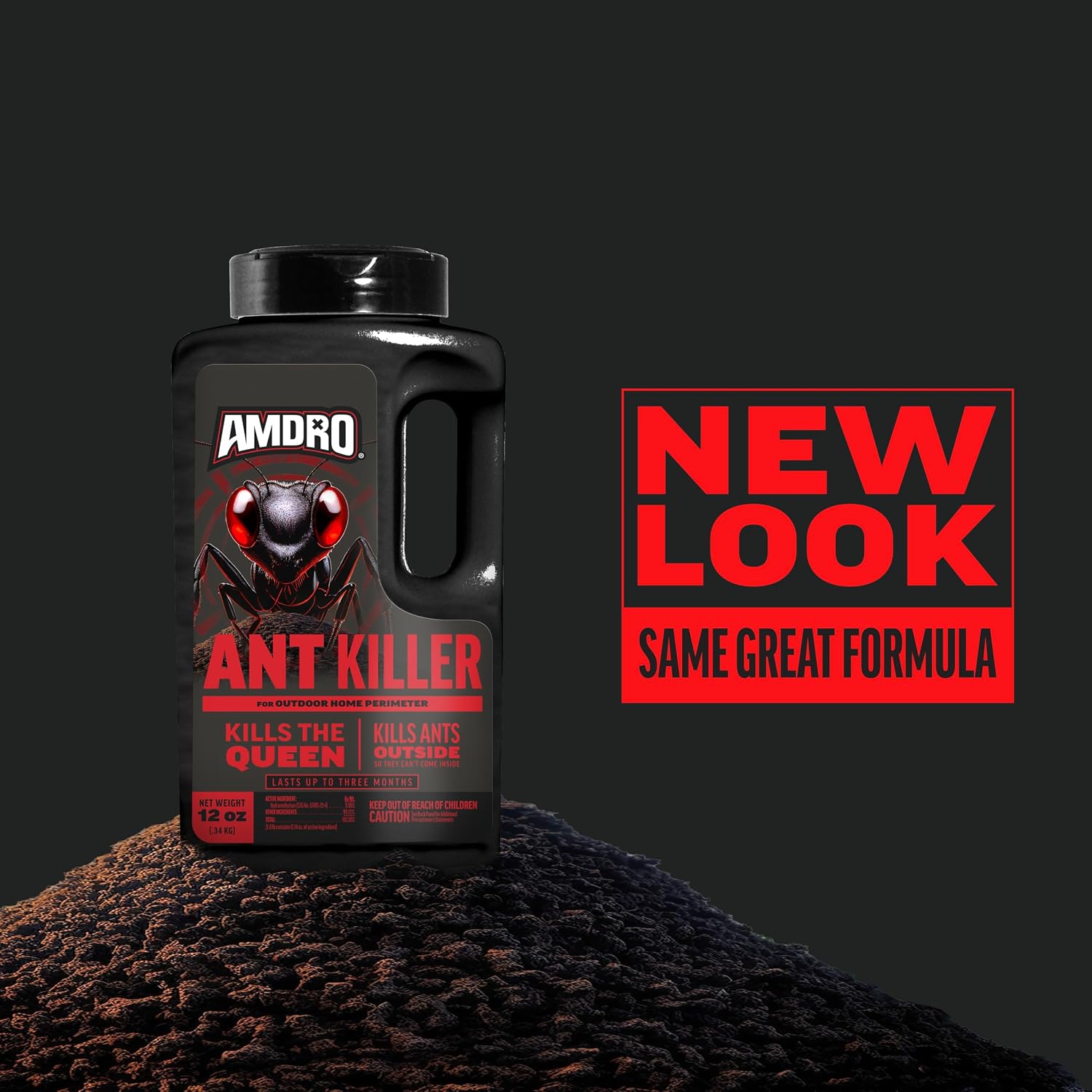 Amdro Ant Killer for Outdoor Home Perimeter, 24 Oz | Controls 25 species, outdoor ant bait, works up to 3 months, for lawns, landscaped areas, ornamental gardens