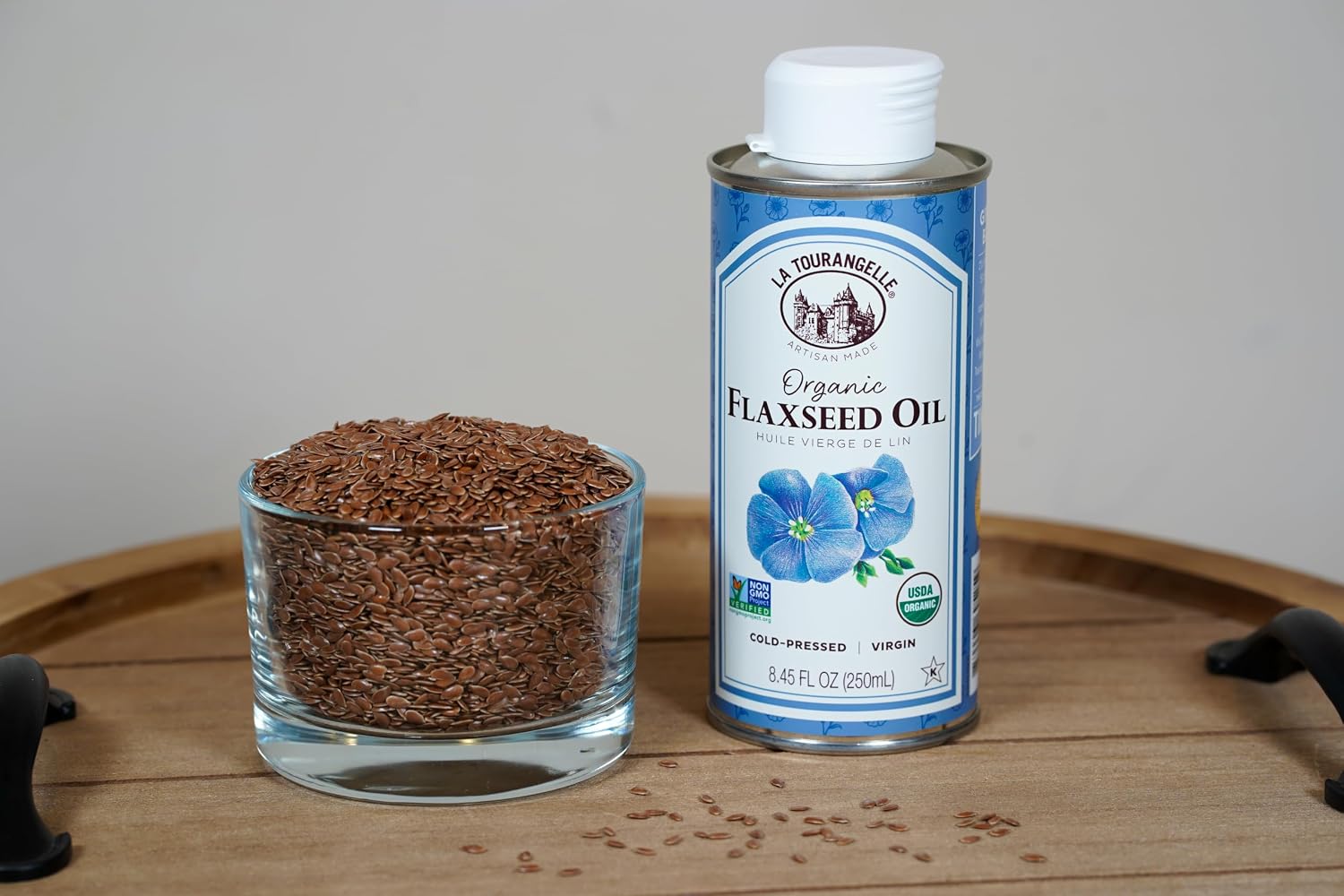La Tourangelle Toasted Pumpkin Seed Oil, for Cooking, Dressings, 8.45 fl oz | Made Using Traditional Styrian Techniques, Great for Pastas and Spreads, Health and Beauty Oil, Gluten Free, Non-GMO