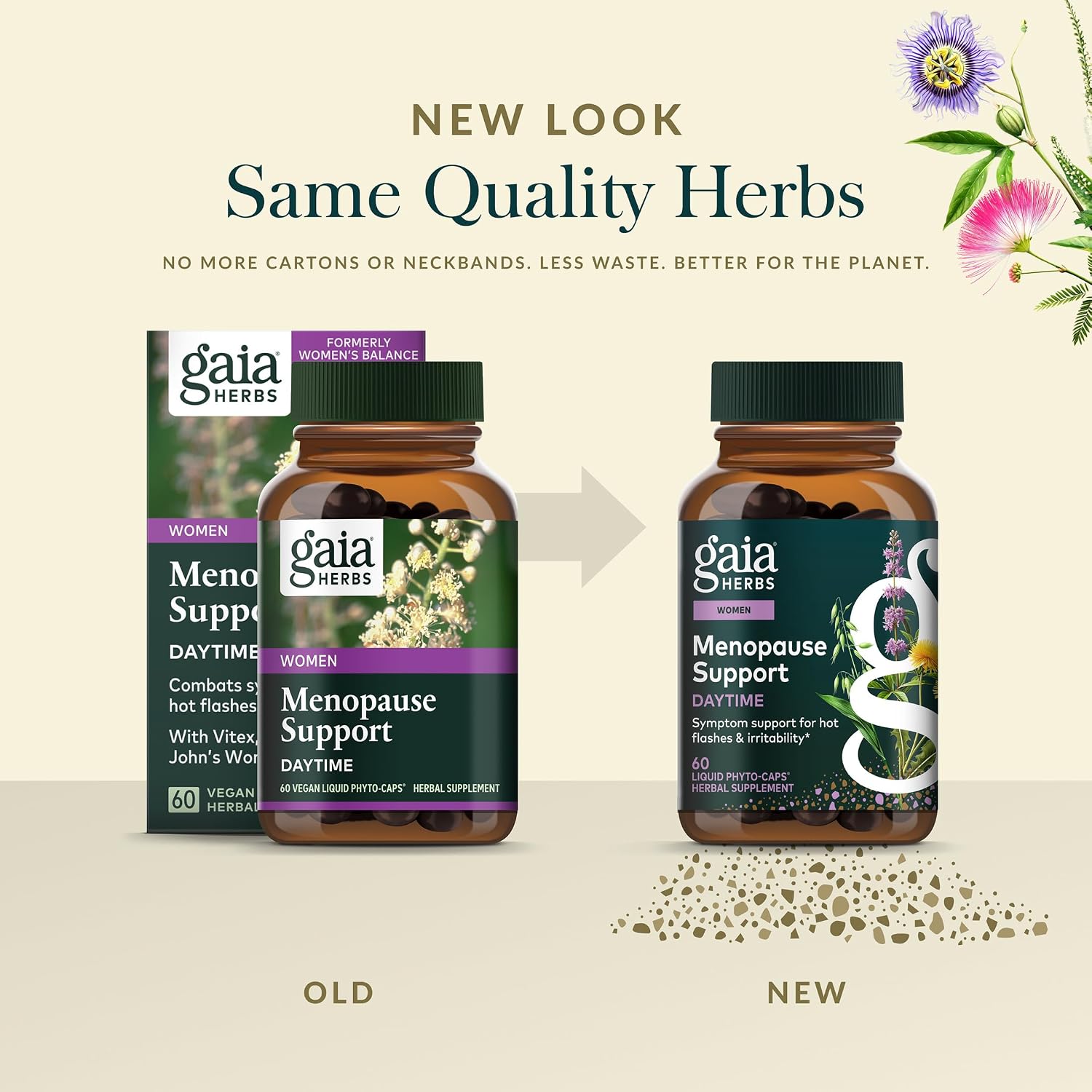 Gaia Herbs Menopause Support Daytime - Helps Support Hormone Balance & Well-Being for Women* - with Vitex, Black Cohosh