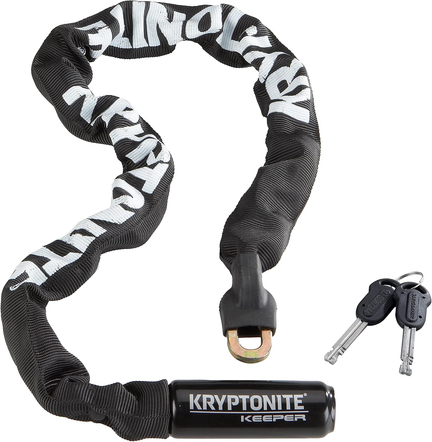 Kryptonite Keeper 785 Bike Chain Lock, 2.8 ft Heavy Duty Anti-Theft Lock | 7mm Manganese Steel Links, 85cm Length, Disc-Style Cylinder, Nylon Sleeve for Motorcycle, Scooter, Gate, Fence
