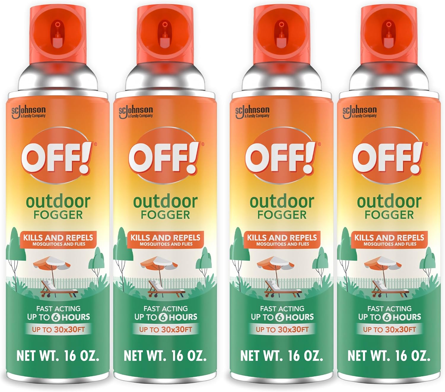 OFF! Backyard Pretreat Outdoor Mosquito Repellent Fogger, 16 oz, (2-Pack)