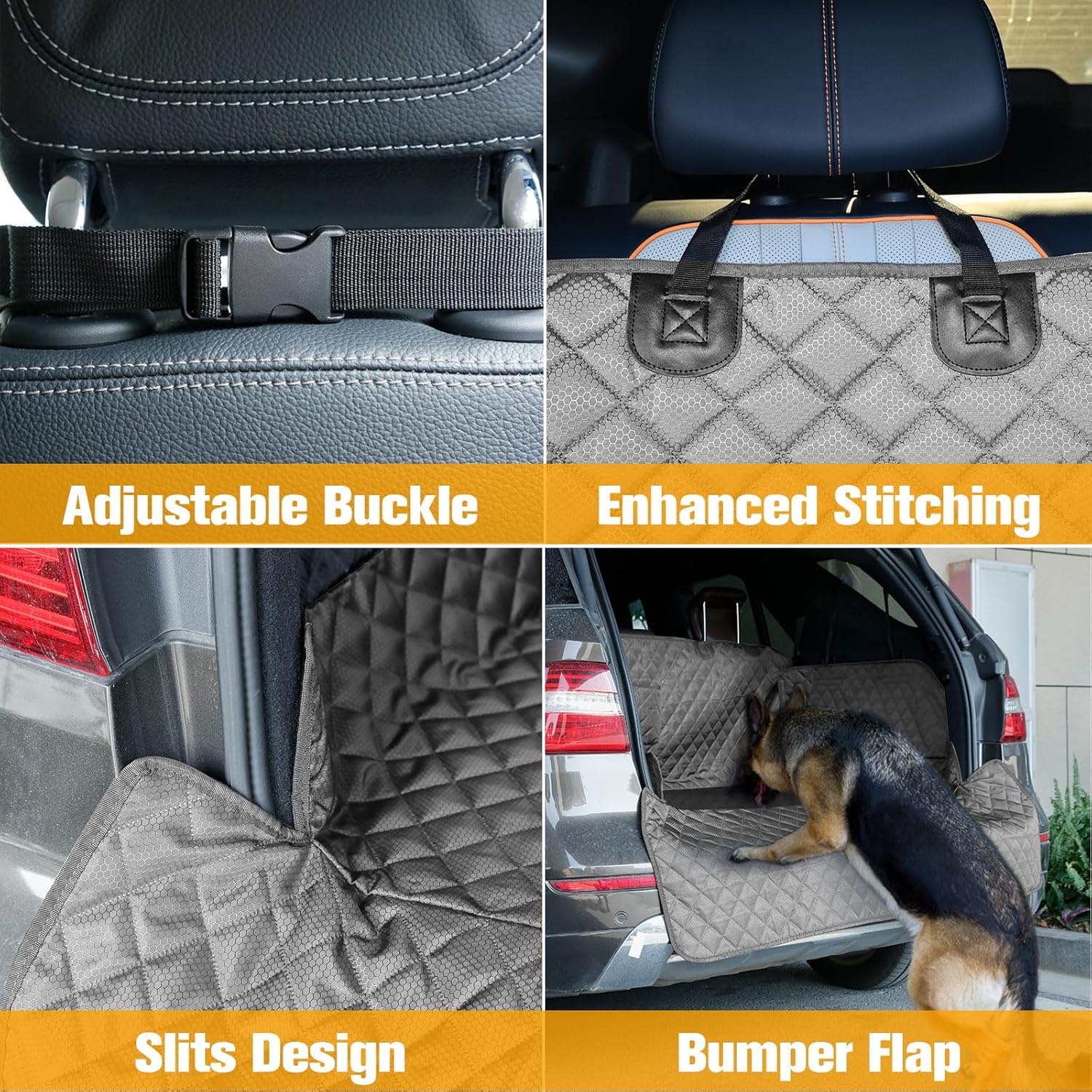 PETICON SUV Cargo Liner for Dogs, Trunk Cover with Bumper Flap Protector