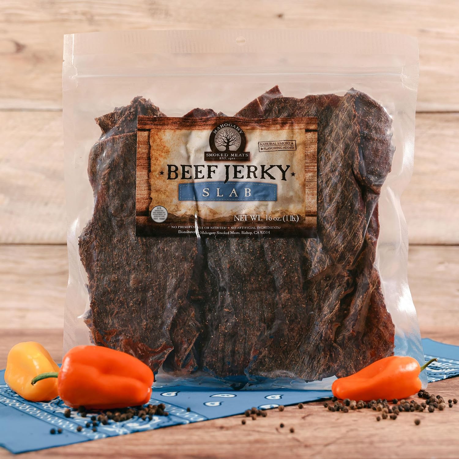 Mahogany Smoked Meats: Slab Beef Jerky - 16oz