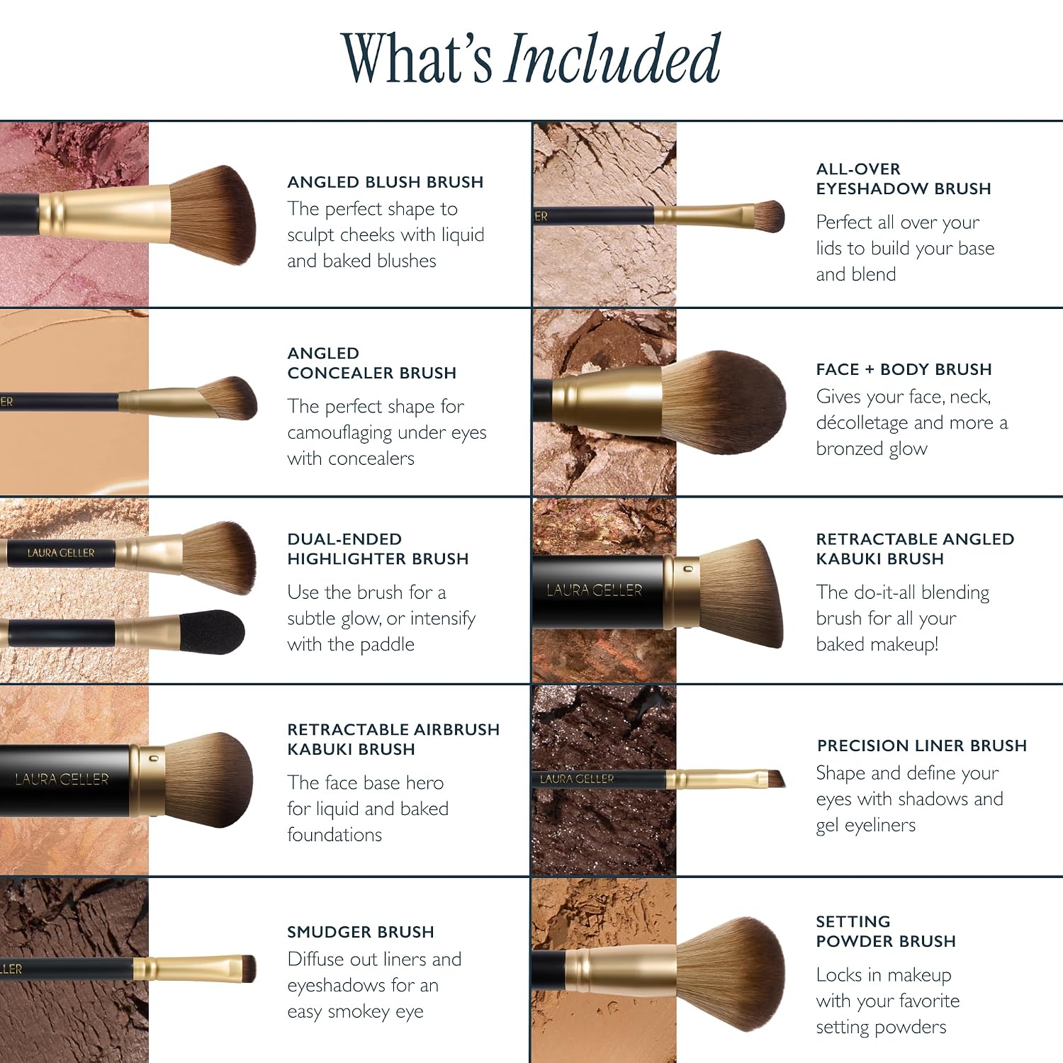 LAURA GELLER NEW YORK Makeup Brushes - Retractable Angled Kabuki Brush