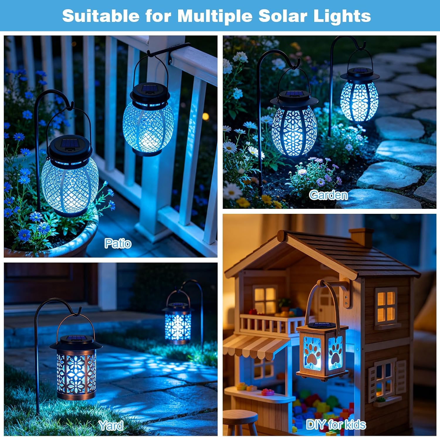 Solar Light Replacement Top Parts 4 Pack(Top Size 3.31 inch