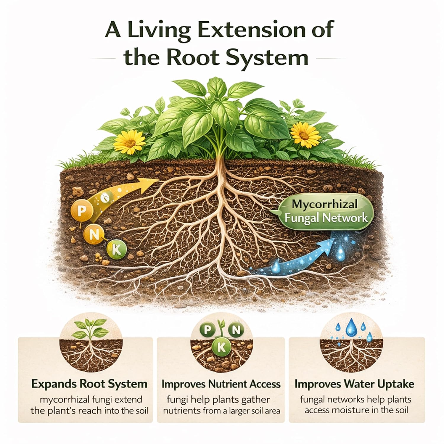 Mycorrhizal Fungi Plus Starter Fertilizer for Plants, Made in The USA, Plant Success Organics, Root Stimulator, Treats 480 Plants