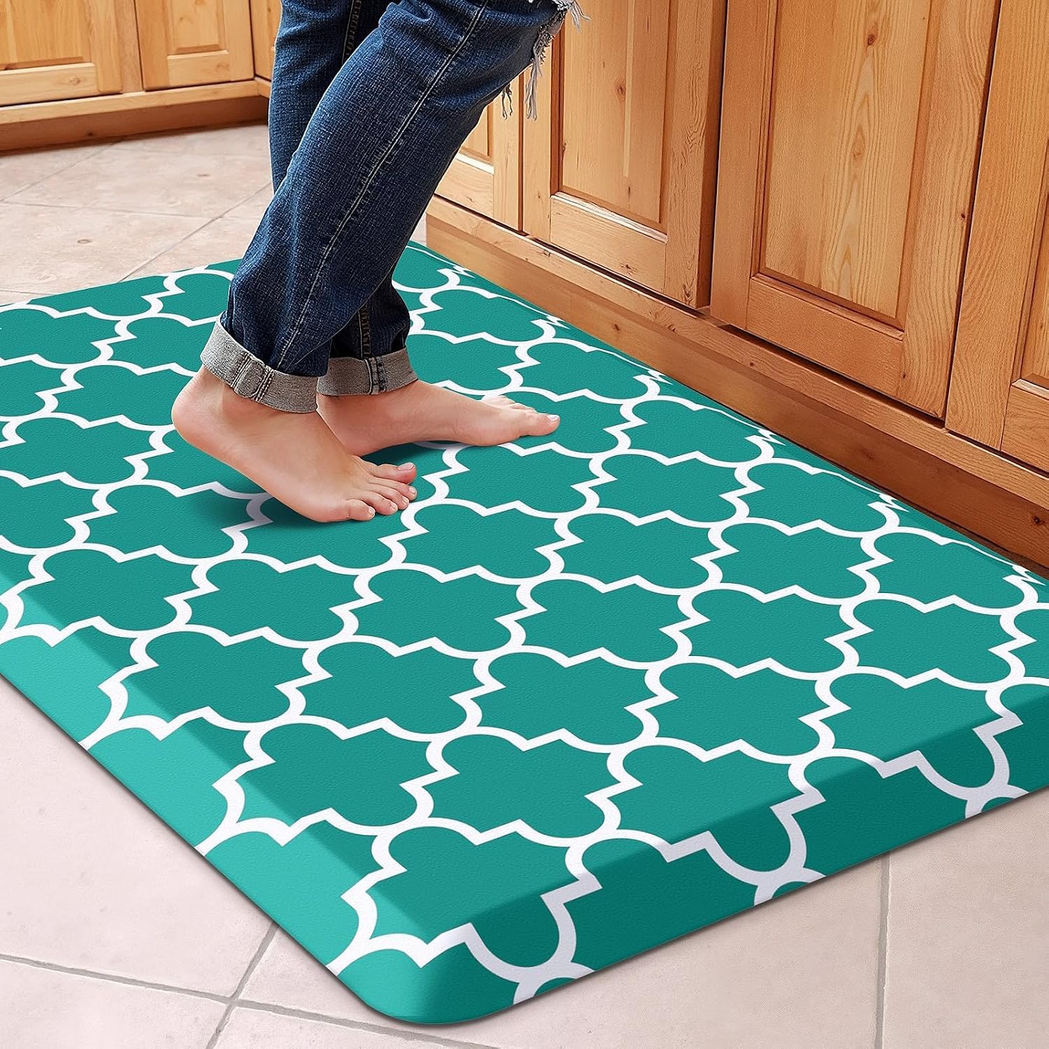 WISELIFE Kitchen Mats and Rugs Cushioned Anti-Fatigue, 17.3"x 60", Grey