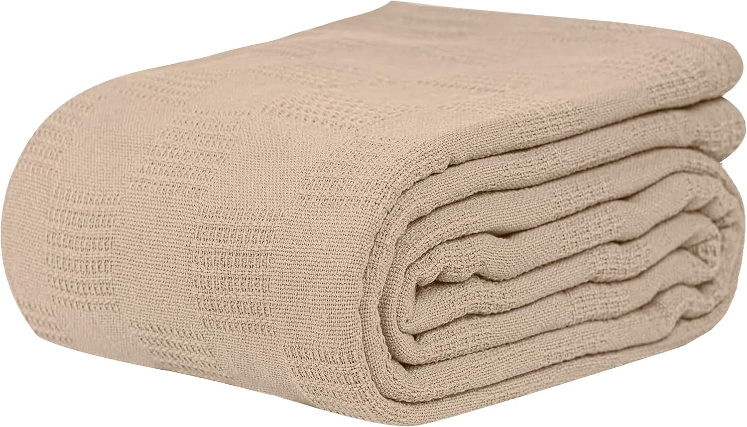 Linteum Textile Hospital Thermal SNAGLESS Spread Blanket, 100% Cotton (74x100 in, Blue)