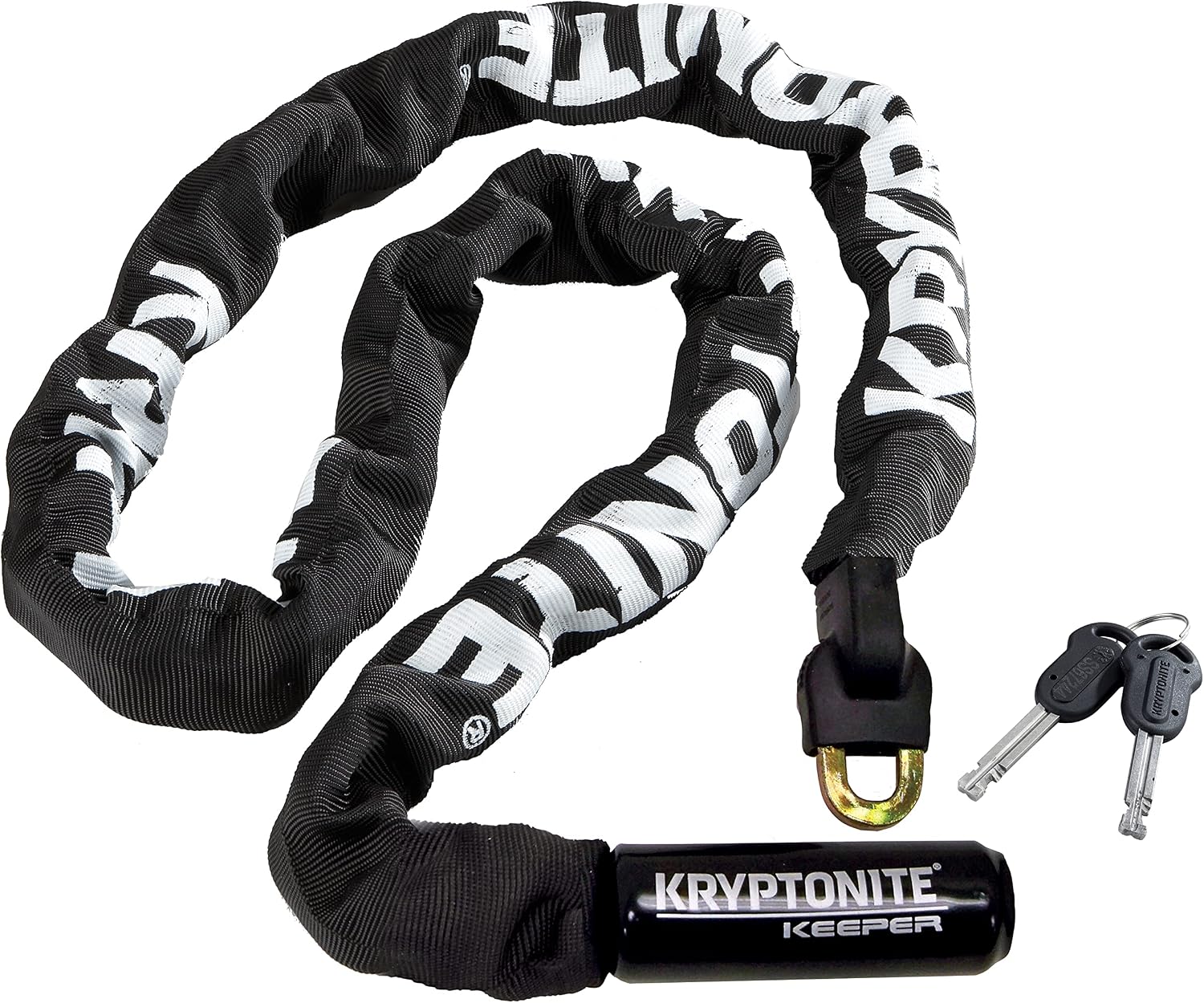 Kryptonite Keeper 712 Bike Chain Lock, 4ft Heavy Duty Anti-Theft Lock | Weather-resistant, 120cm long, hardened steel 7mm links, 2 keys